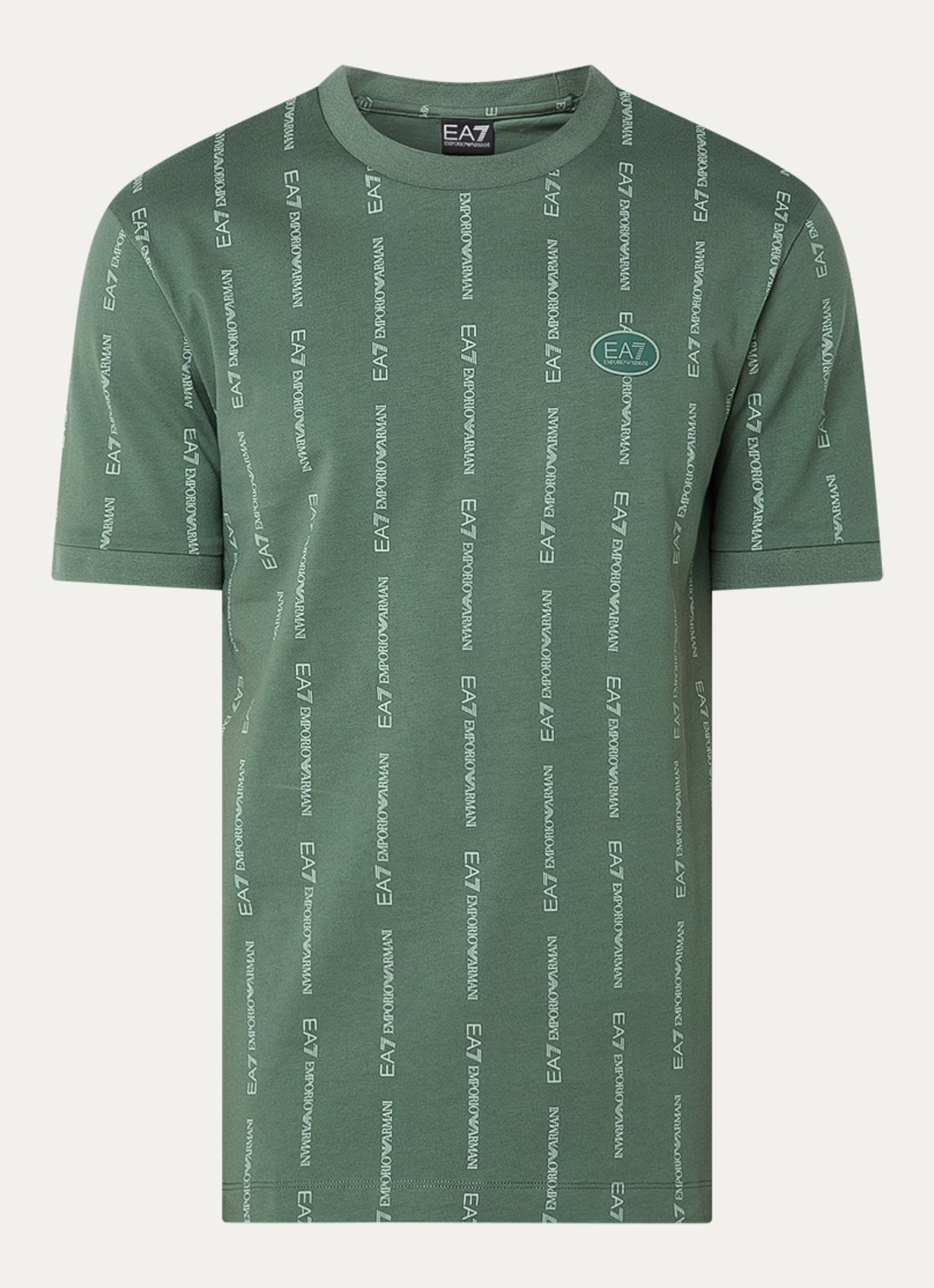 Armani T-shirt met logoprint - voorkant 3 groen