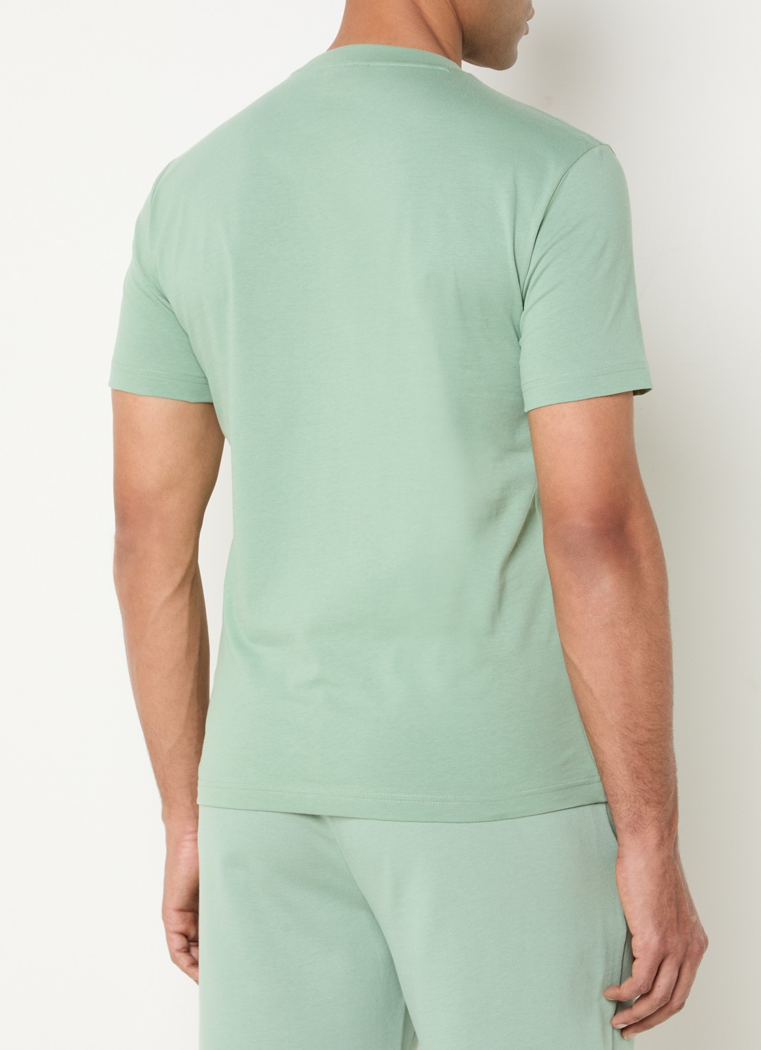 Armani T-shirt met logoprint - achterkant lindegroen
