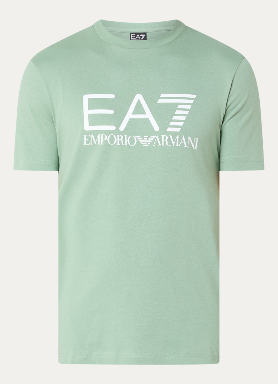 Armani T-shirt met logoprint - voorkant 2 lindegroen