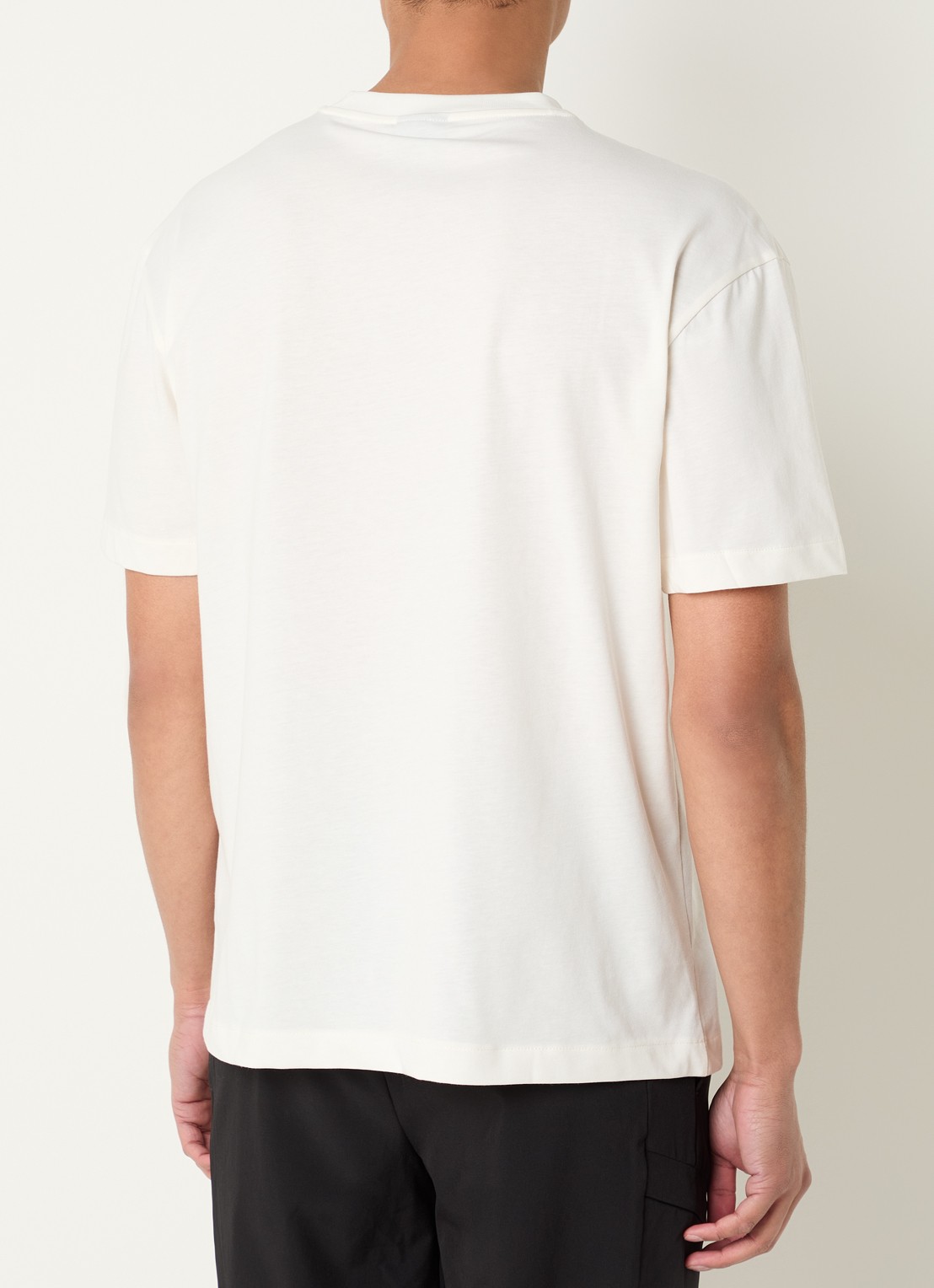 Armani T-shirt met logoprint - achterkant 3 gebroken wit