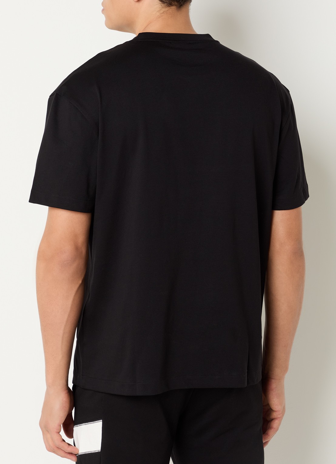 Armani T-shirt met logoprint - achterkant 3 zwart
