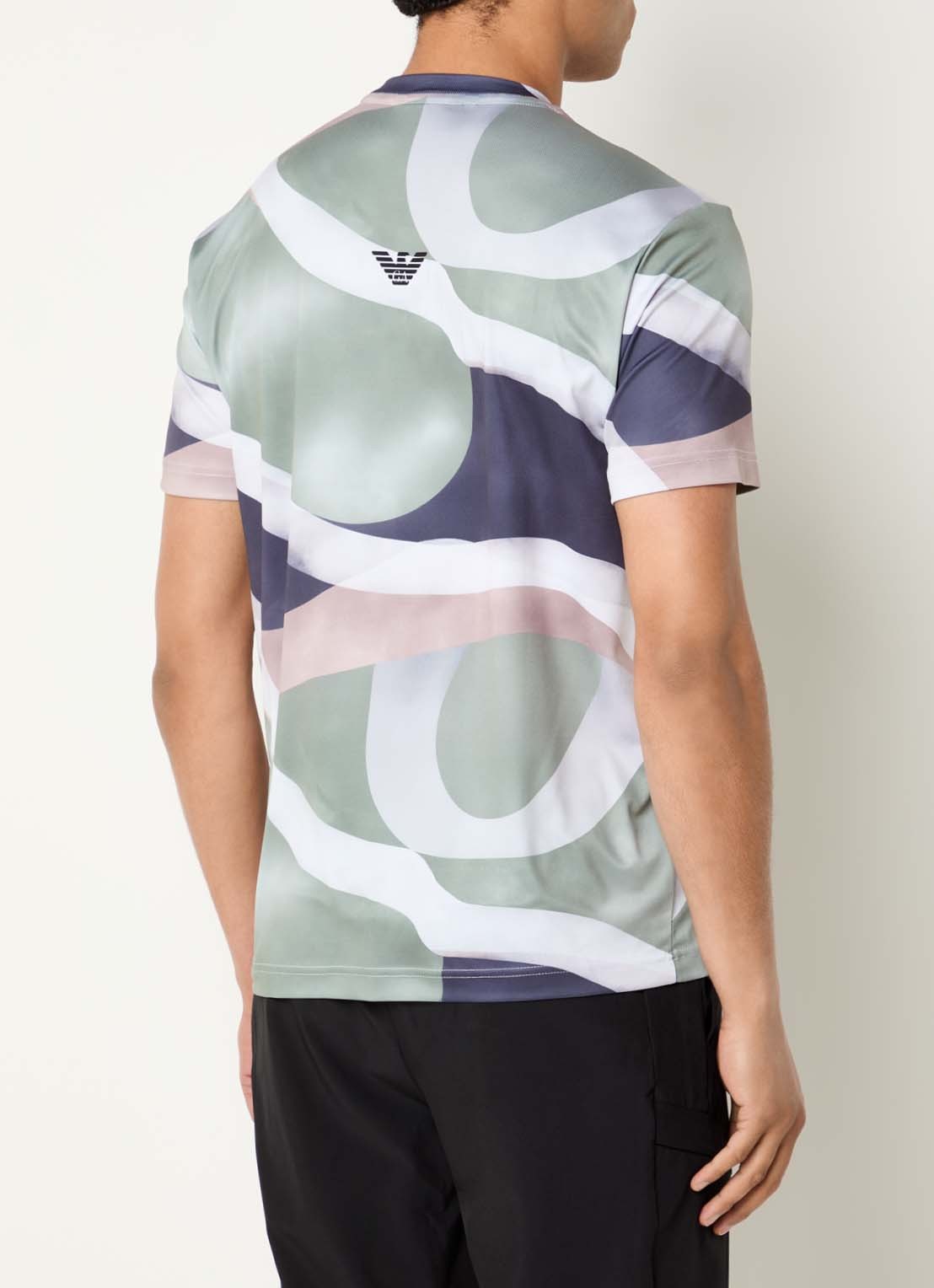 Armani T-shirt met logoprint - achterkant 3 groen