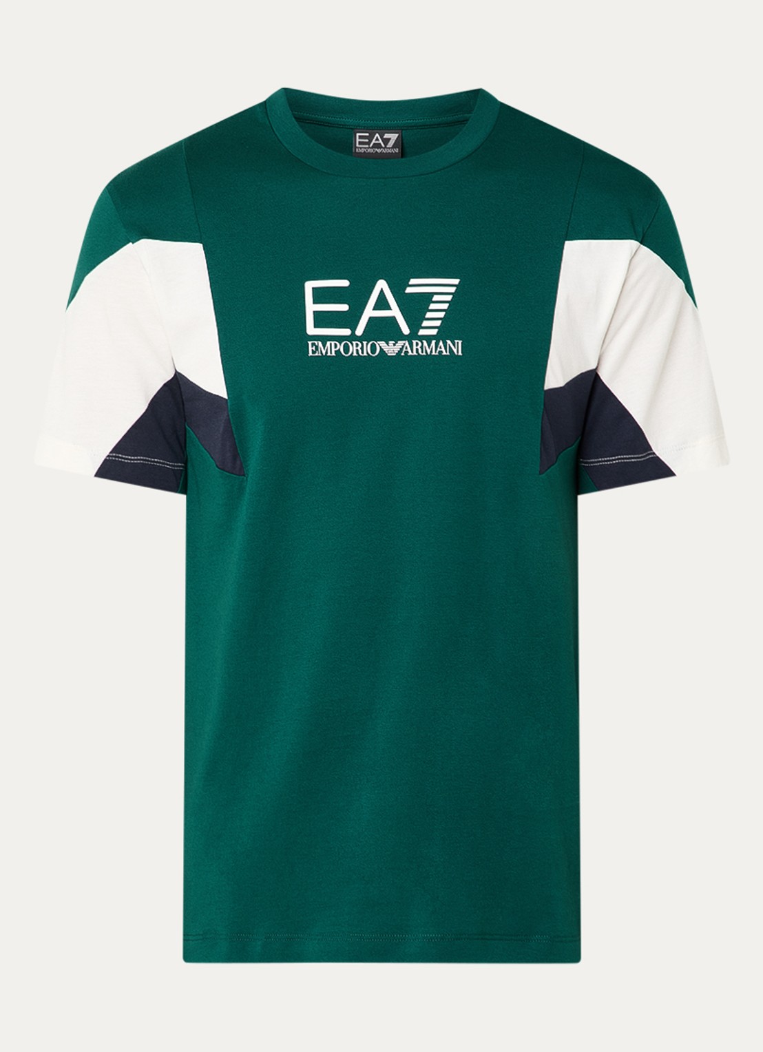 Armani T-shirt met logoprint - voorkant groen