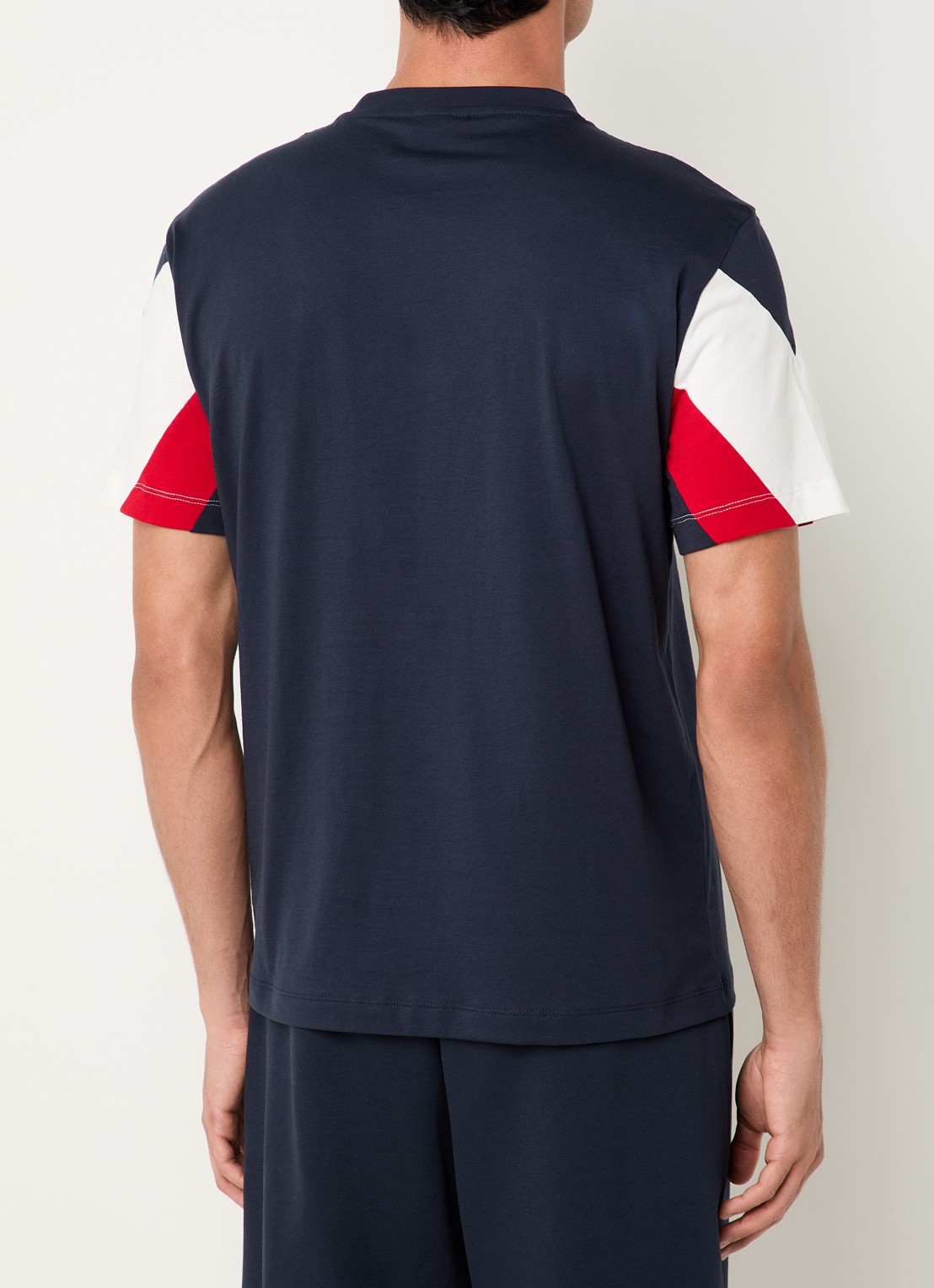 Armani T-shirt met logoprint - achterkant 4 donkerblauw