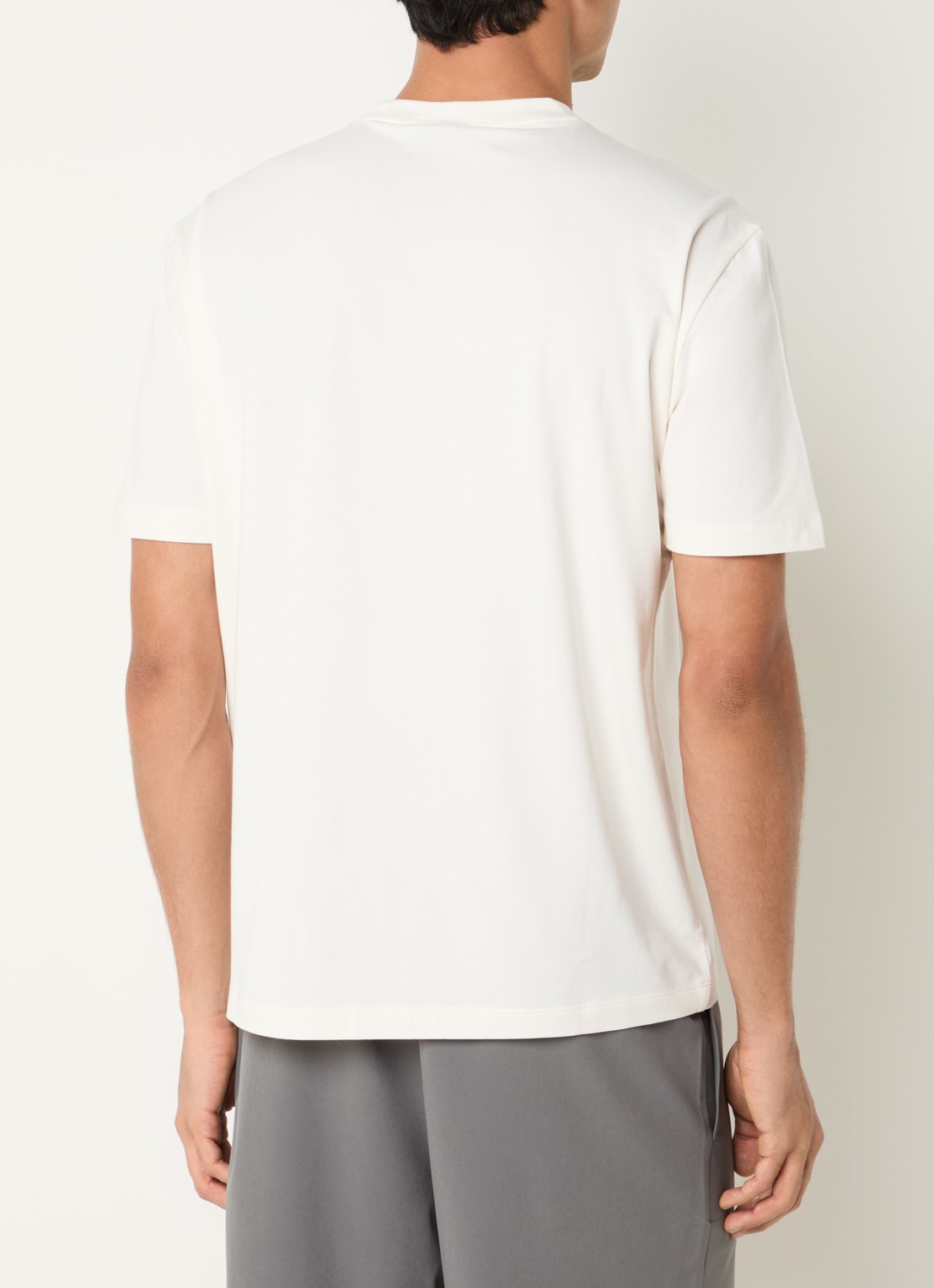 Armani T-shirt met logoprint - achterkant 3 creme