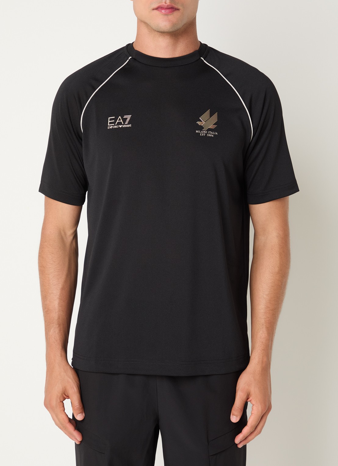 Armani T-shirt met logoprint - achterkant 4 zwart