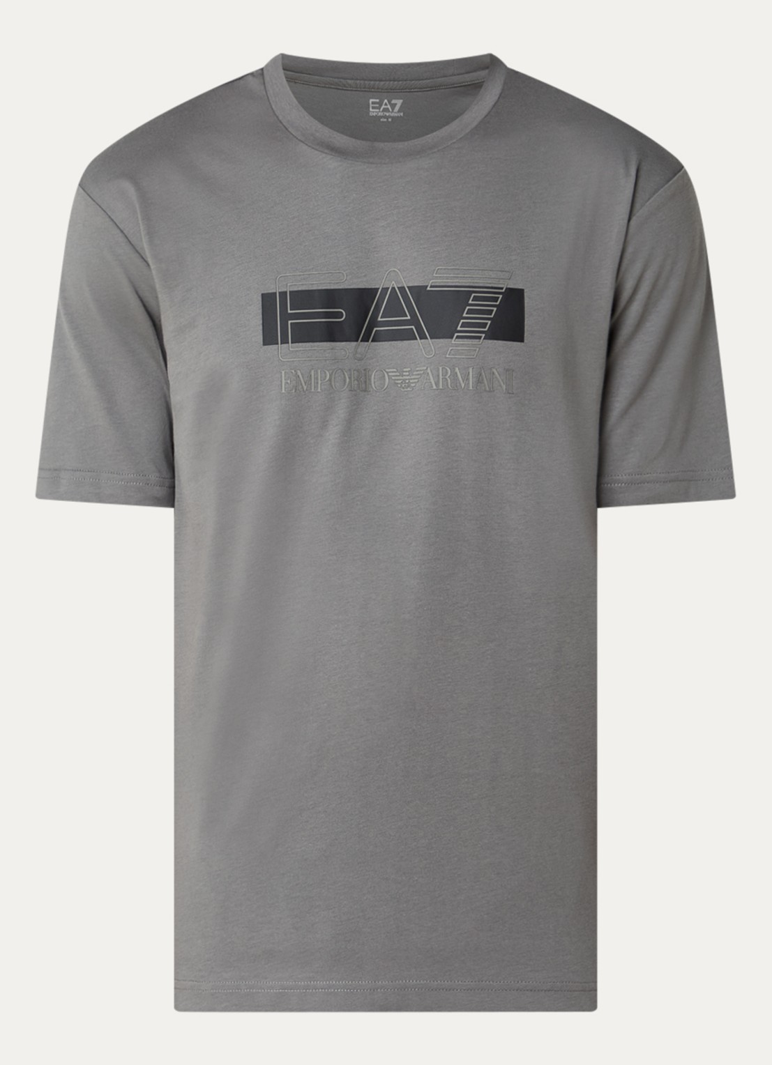 Armani T-shirt met logoprint - voorkant 2 olijfgroen