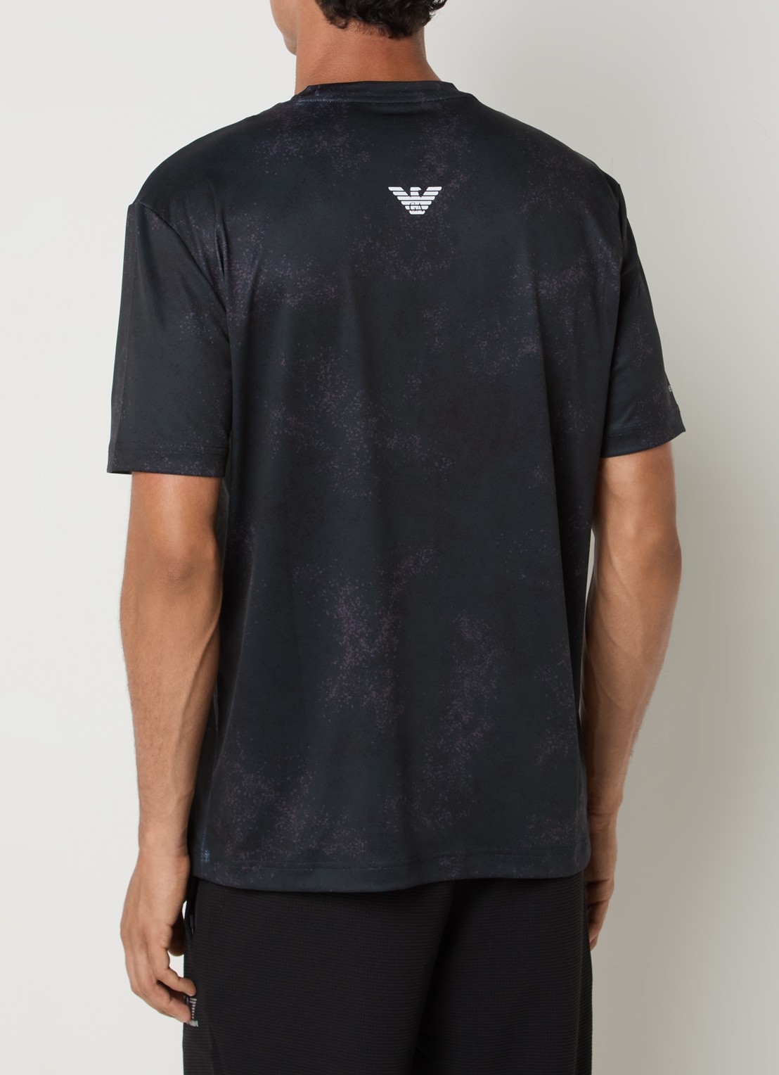 Armani T-shirt met logoprint - achterkant zwart
