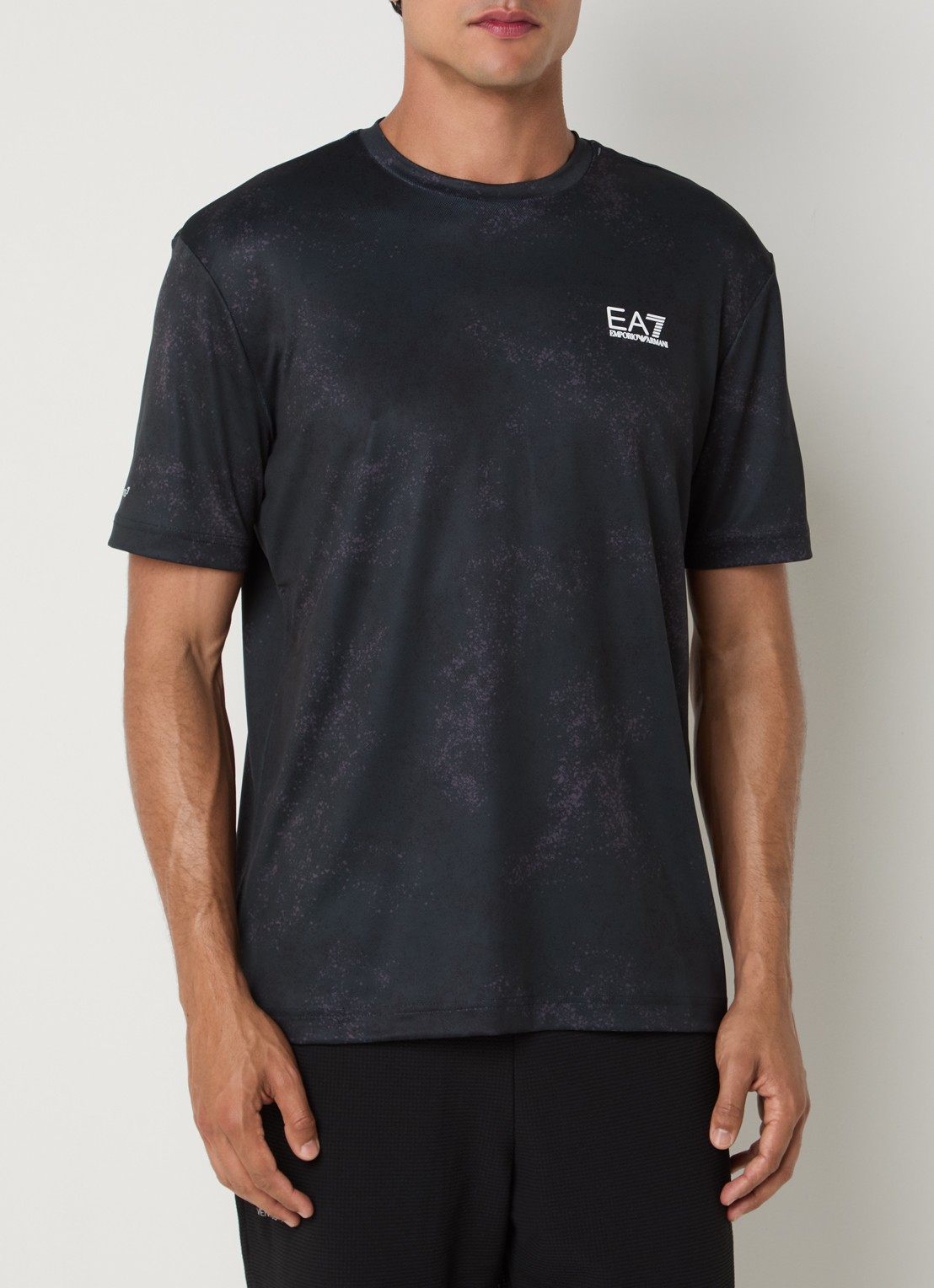 Armani T-shirt met logoprint - detail 2 zwart