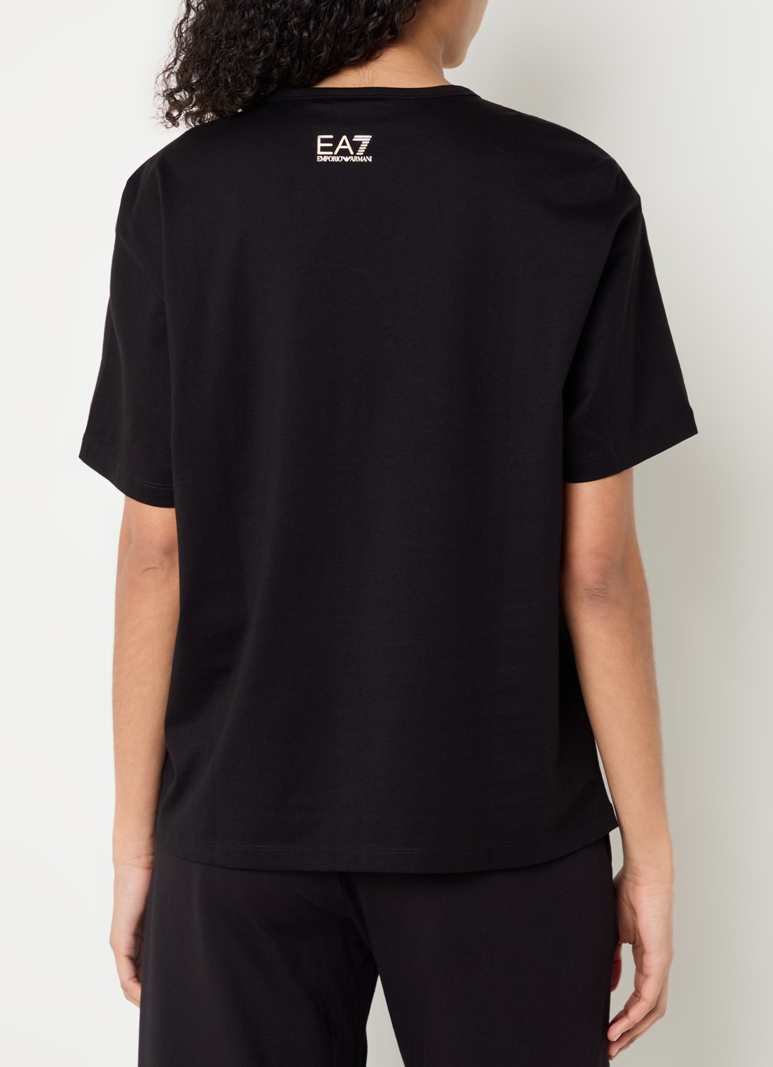 Armani T-shirt met logoprint - achterkant zwart