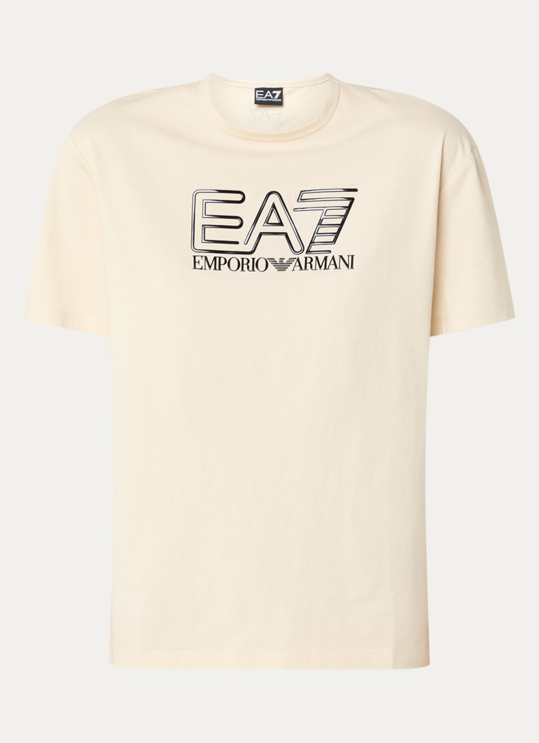 Armani T-shirt met logoprint - voorkant 2 beige