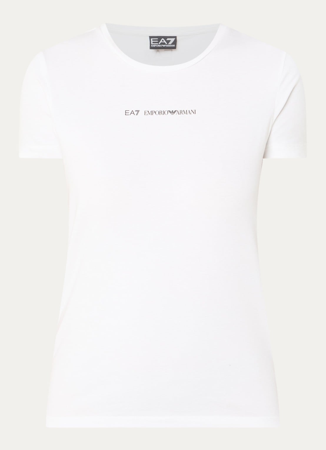 Armani T-shirt met logoprint - voorkant 2 wit
