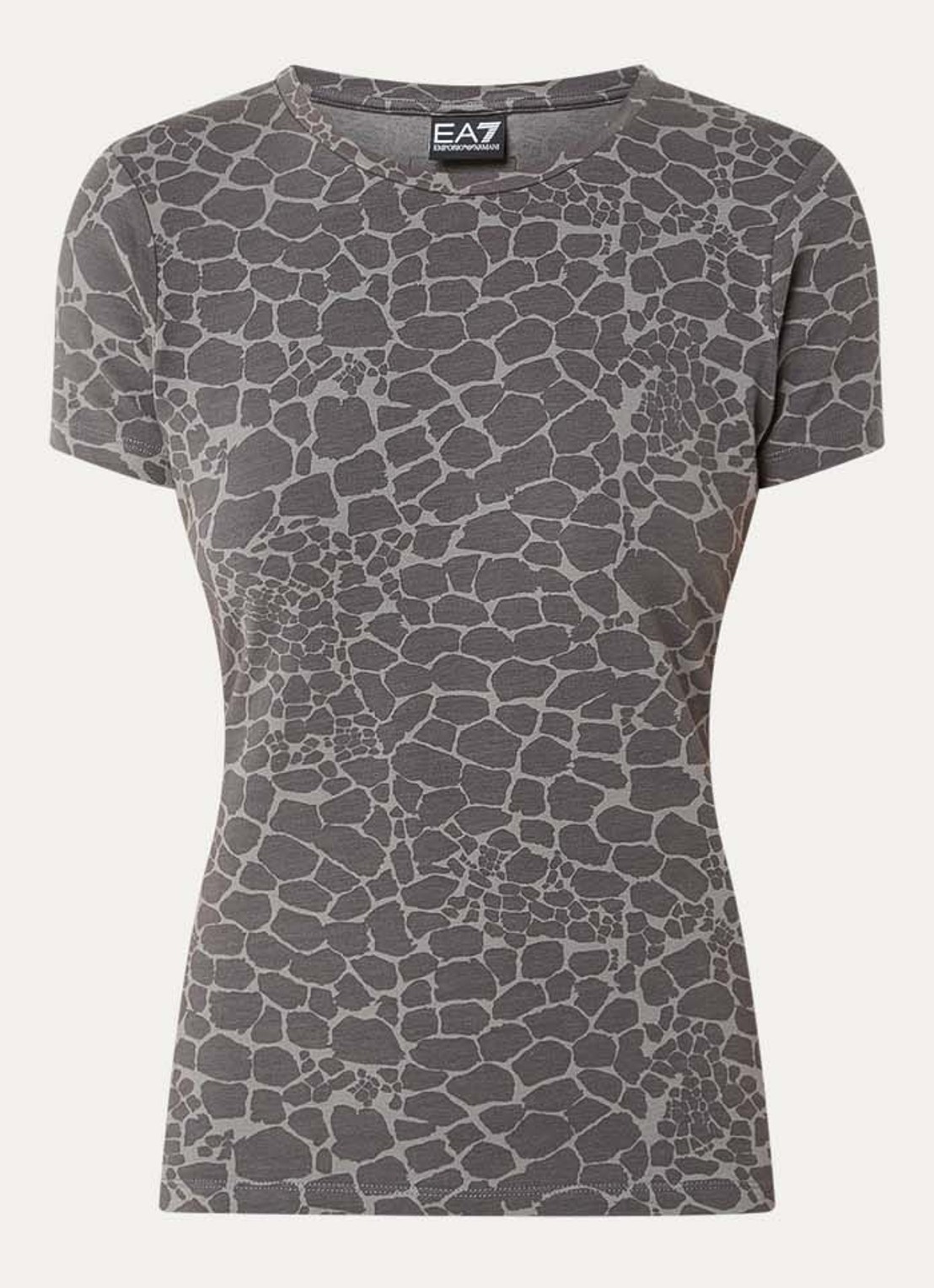 Armani T-shirt met logoprint - voorkant 3 middengrijs