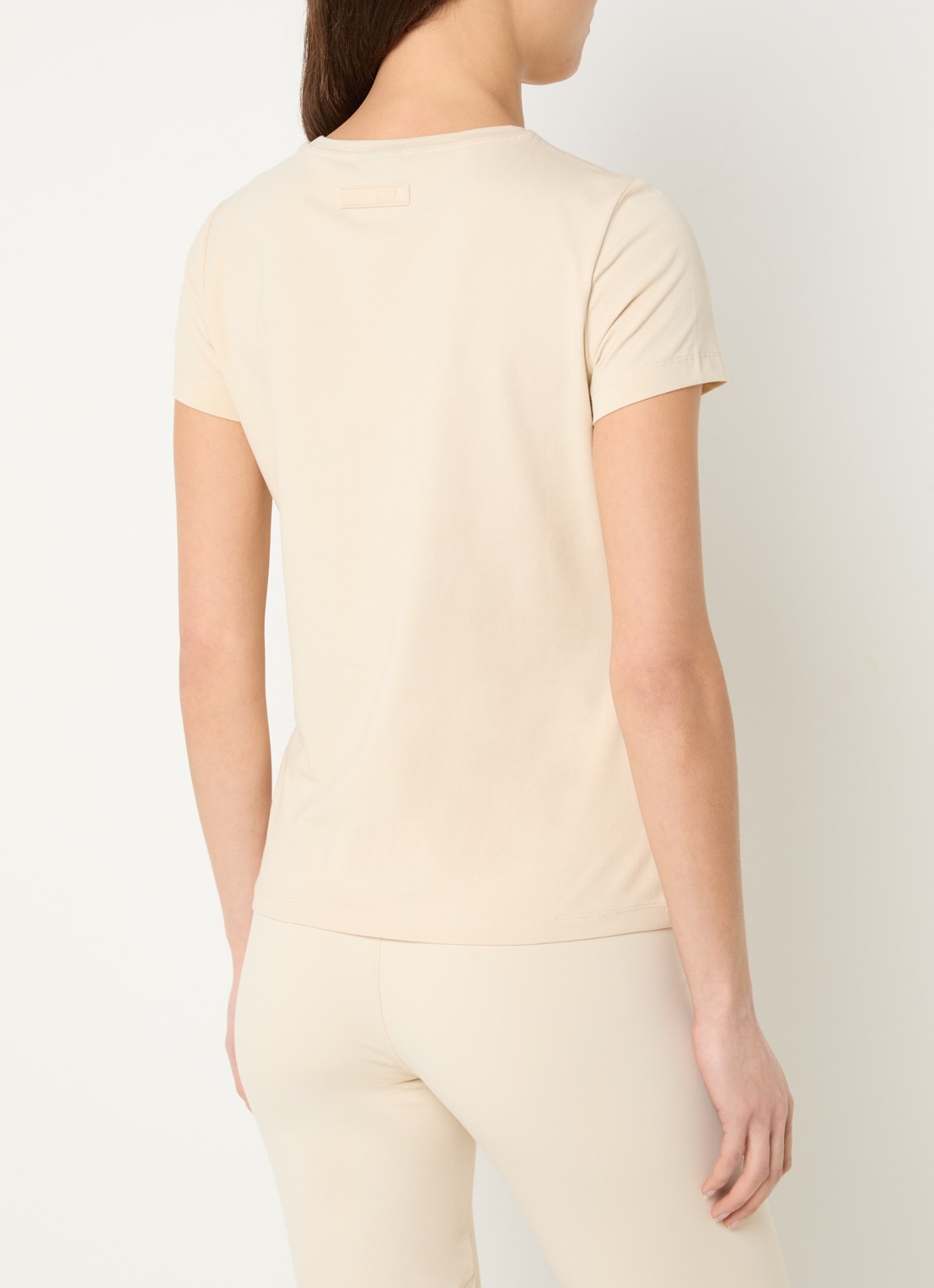 Armani T-shirt met logoprint - achterkant 4 vanillegeel