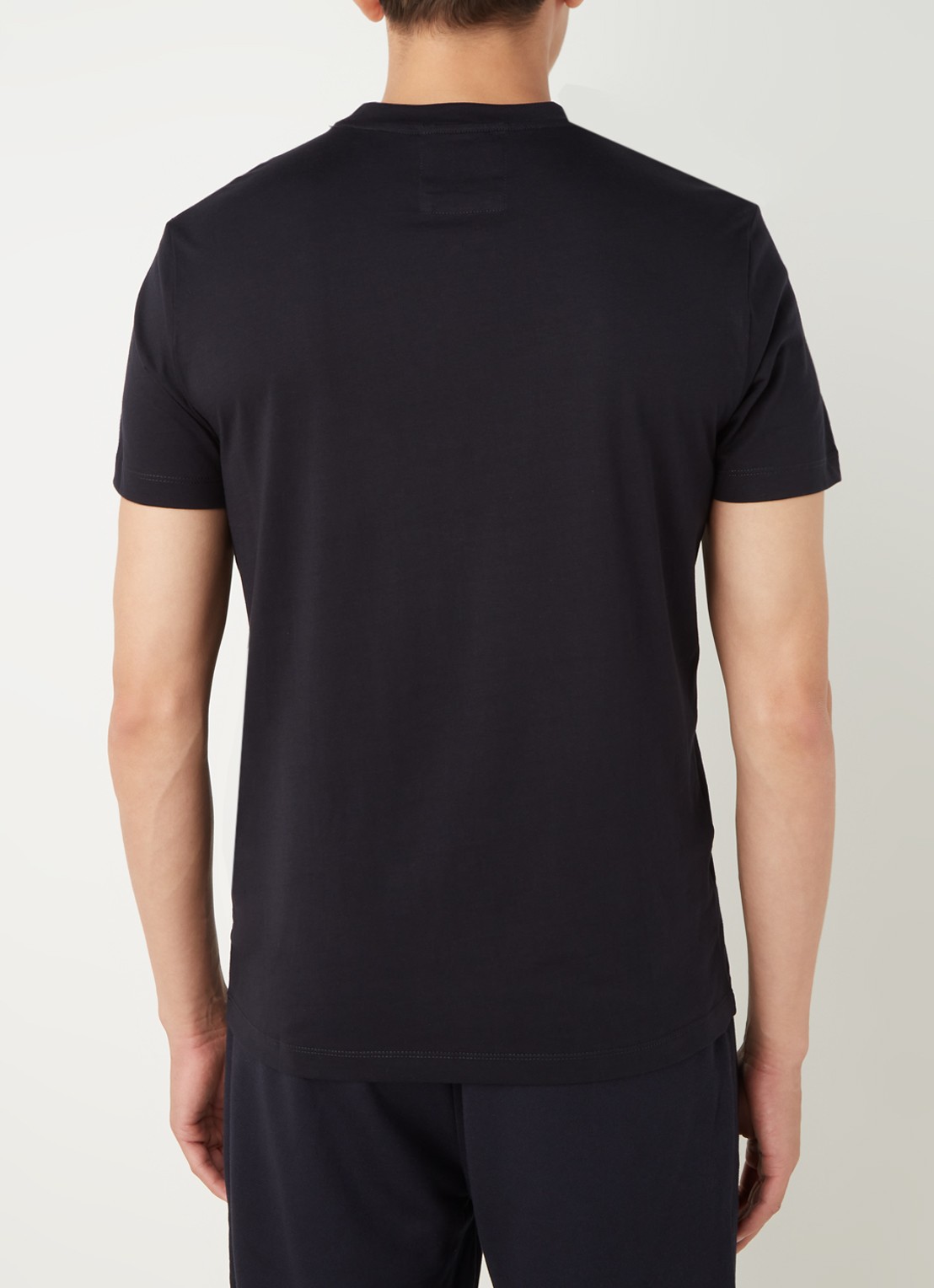 Armani T-shirt met logoprint - achterkant 3 zwart