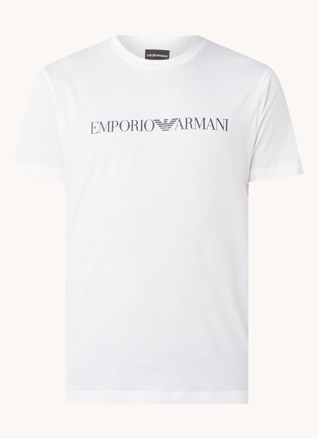 Armani T-shirt met logoprint - voorkant 2 wit