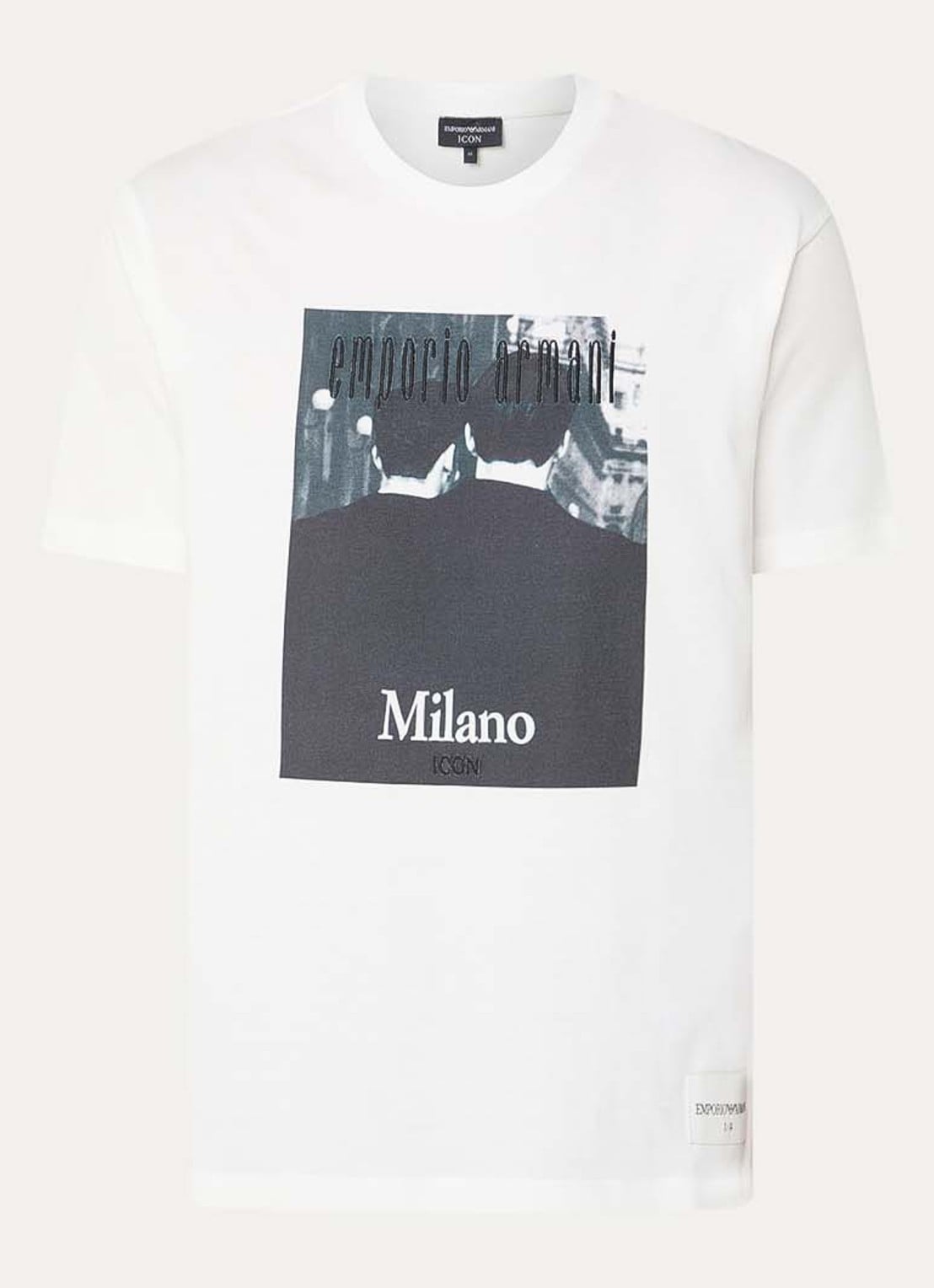 Armani T-shirt met logoprint - voorkant wit
