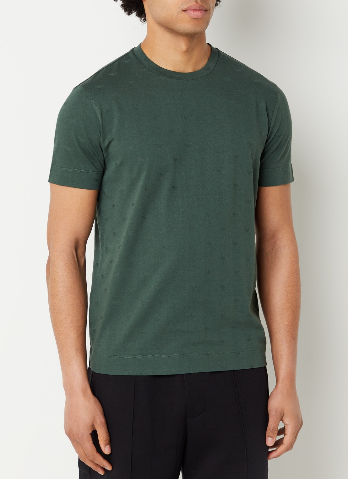 Armani T-shirt met logoprint - detail 4 groen