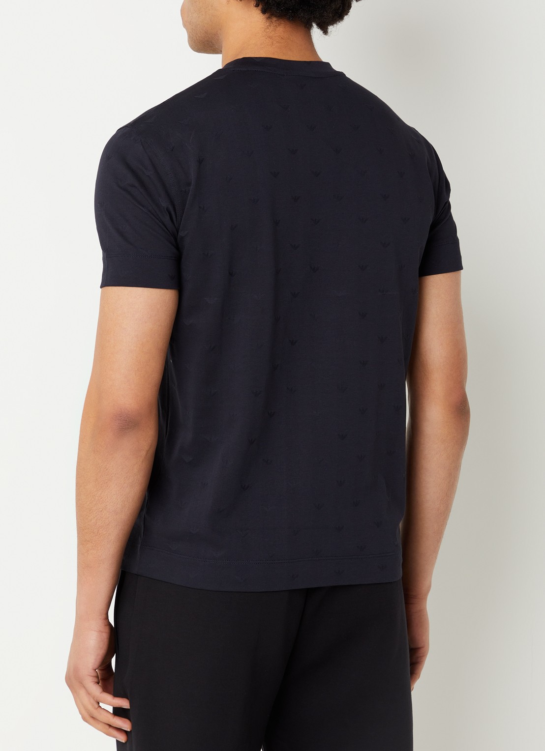 Armani T-shirt met logoprint - achterkant donkerblauw