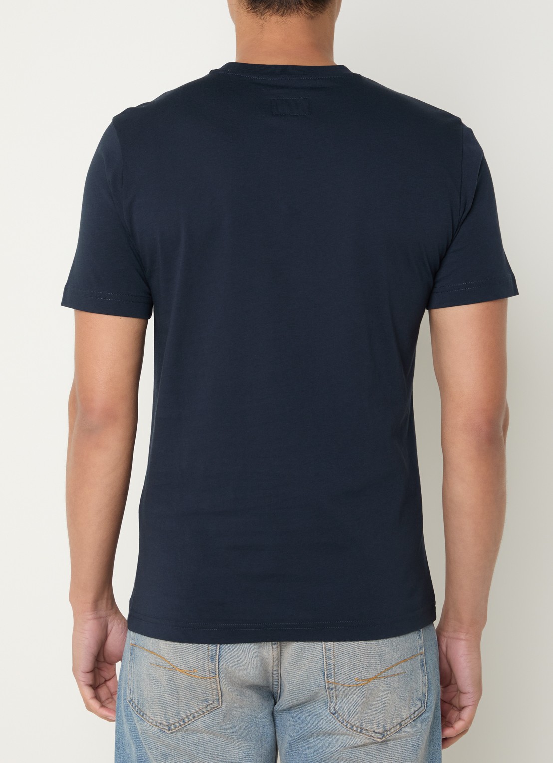 Armani T-shirt met logoprint - achterkant donkerblauw