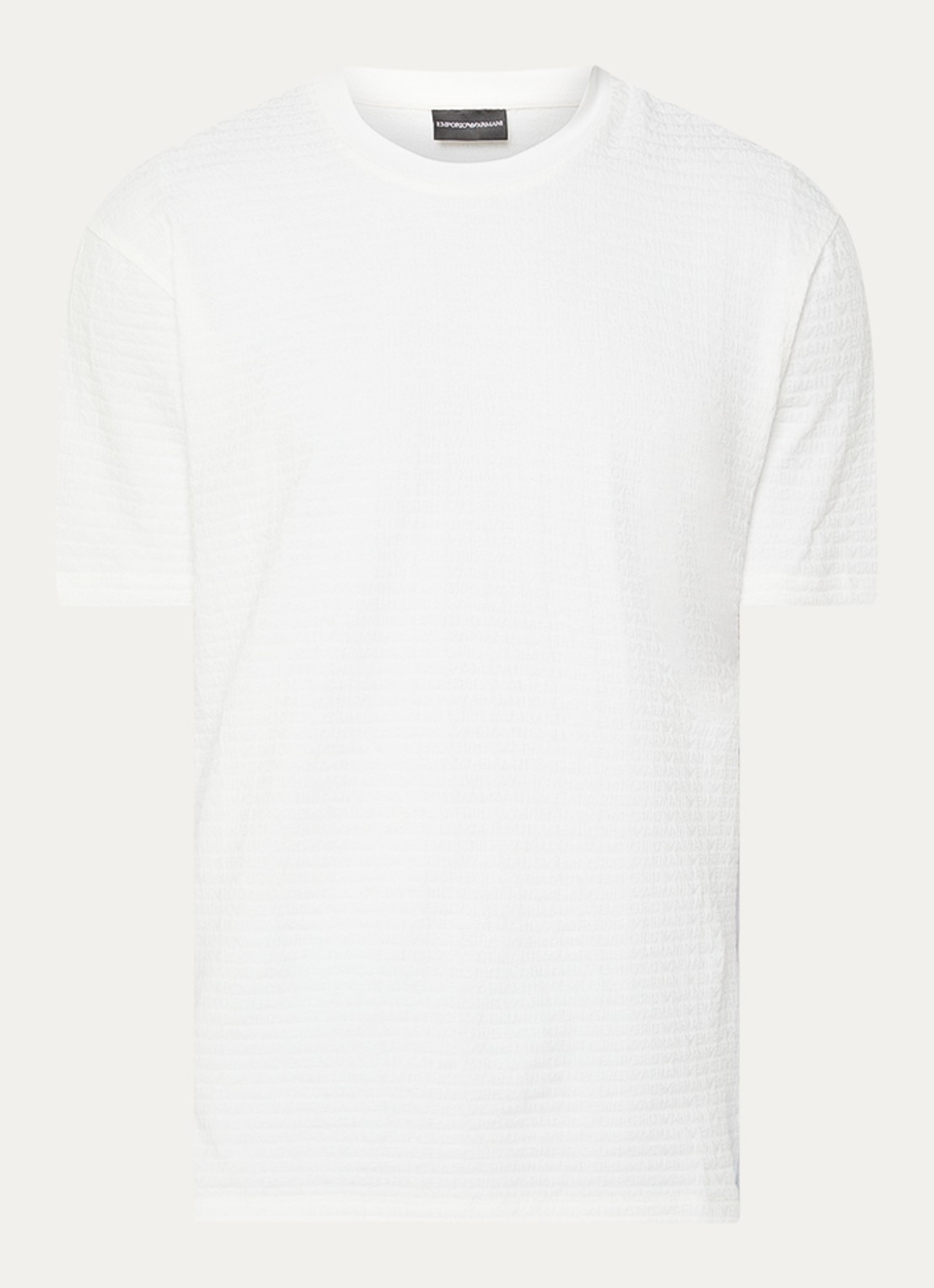 Armani T-shirt met logoprint - voorkant wit