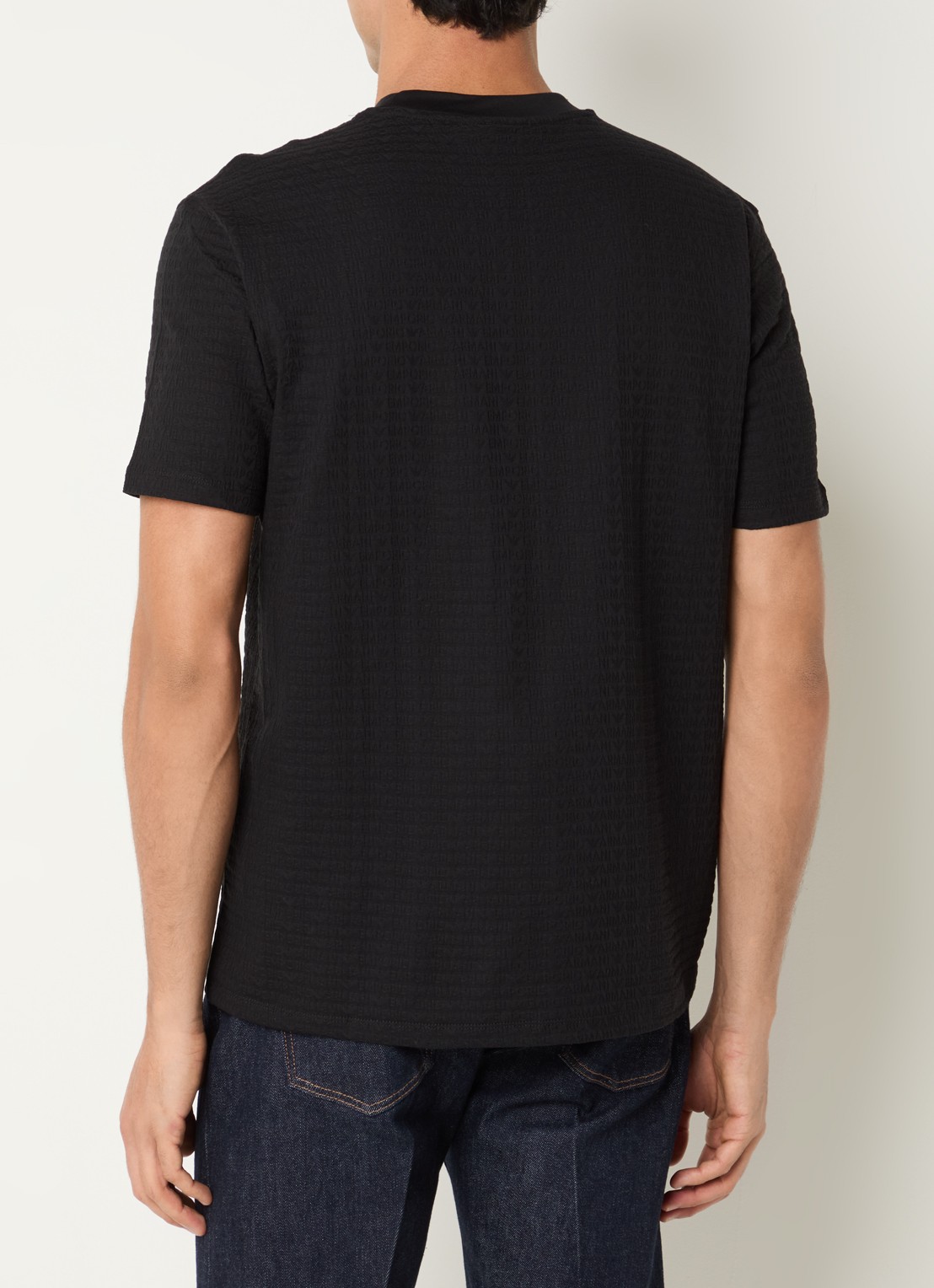 Armani T-shirt met logoprint - achterkant 4 zwart
