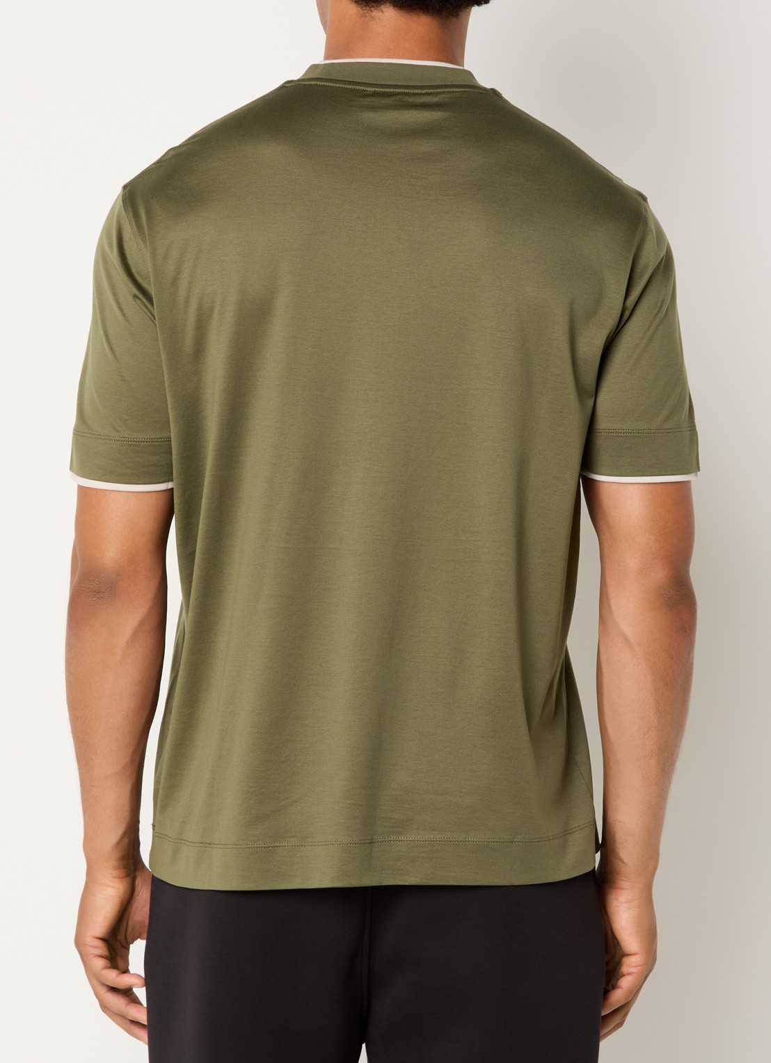 Armani T-shirt met logoprint - achterkant 4 bronsgroen