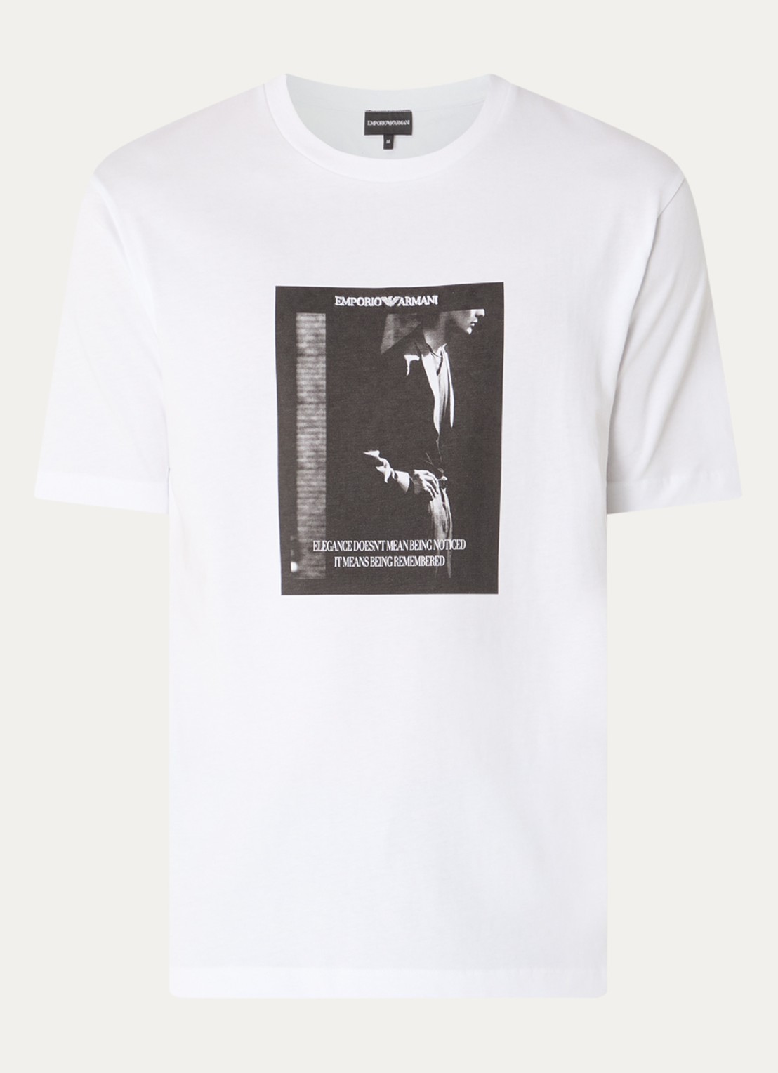Armani T-shirt met logoprint - voorkant wit