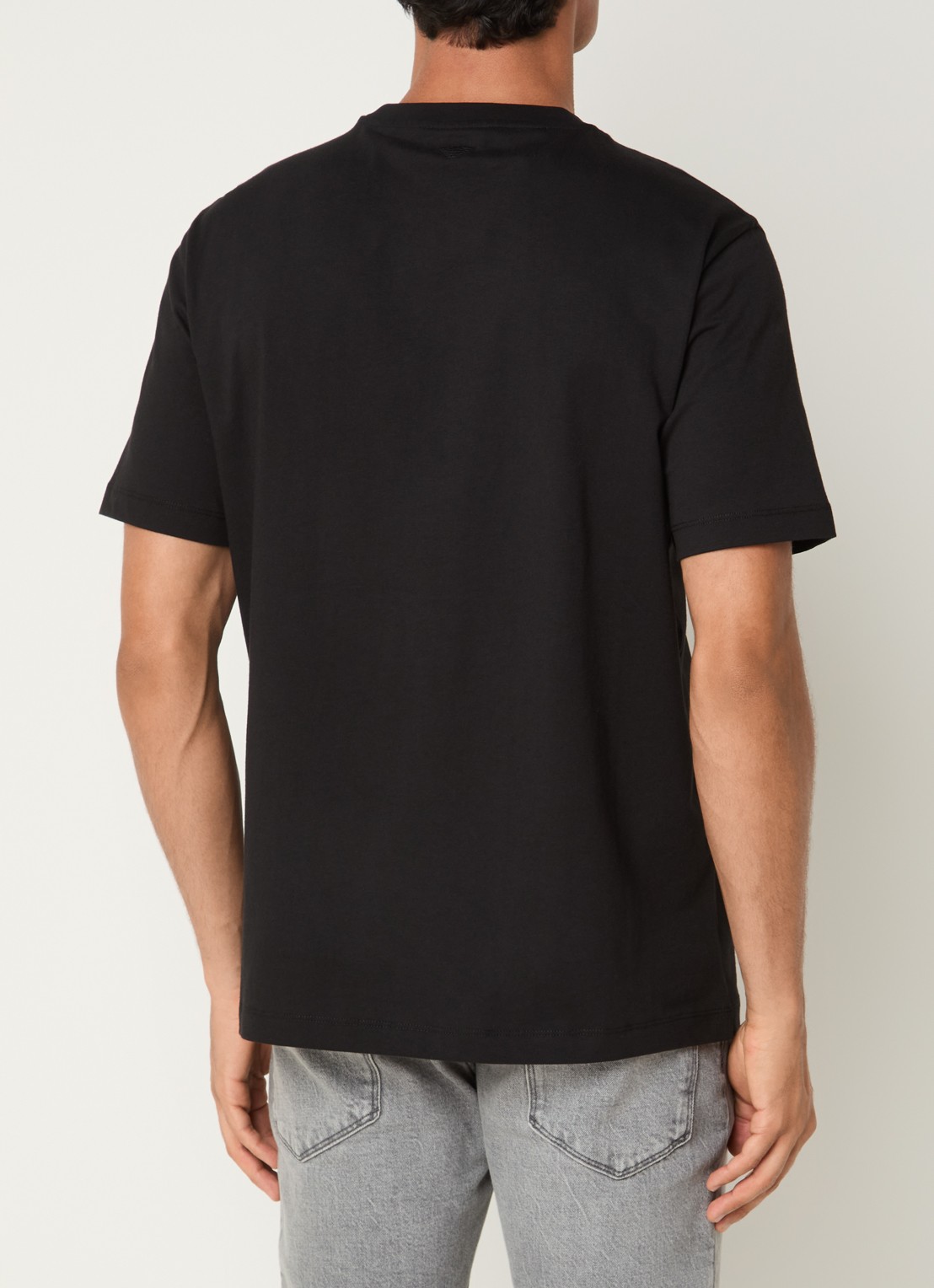 Armani T-shirt met logoprint - achterkant zwart
