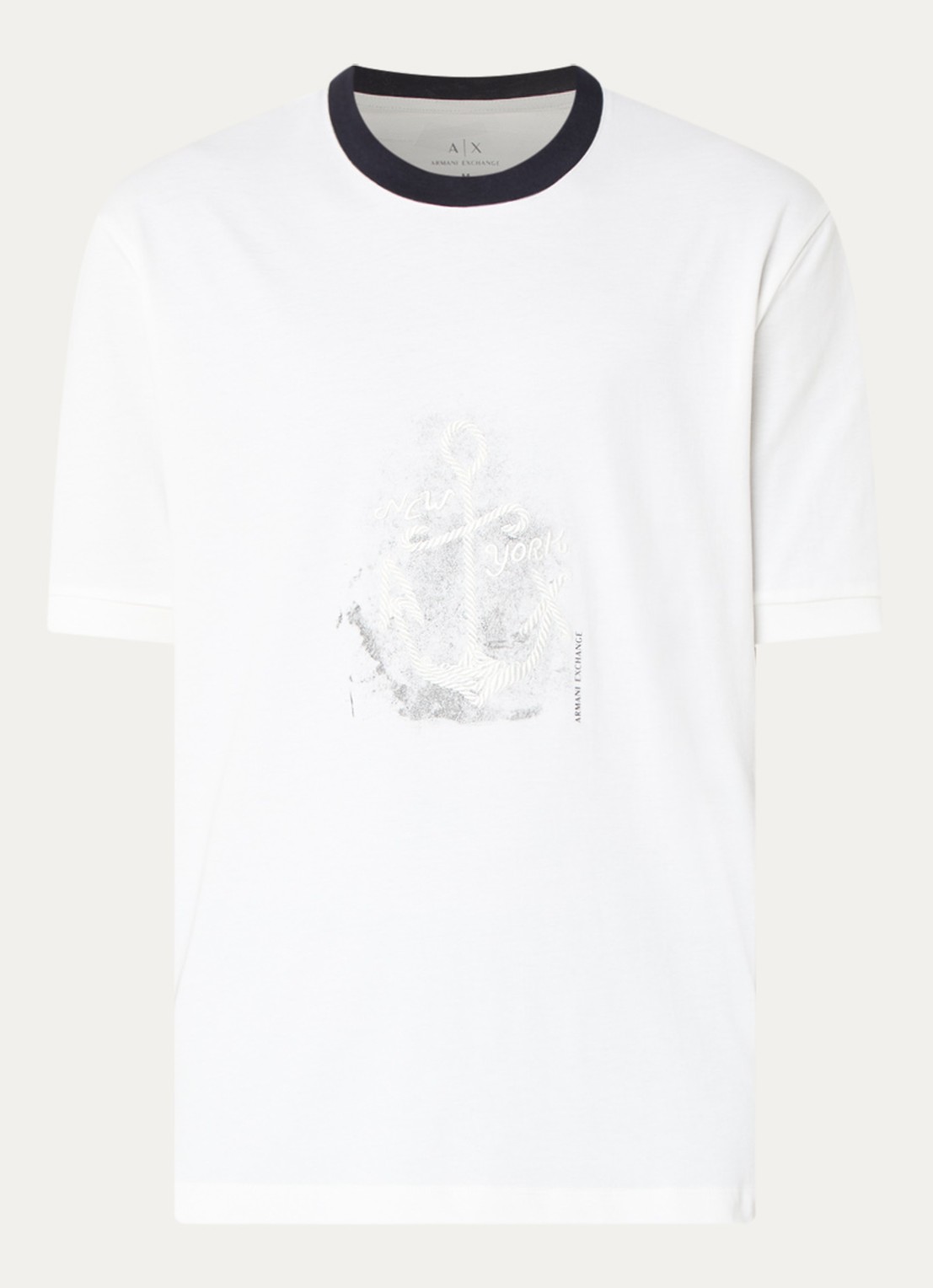 Armani T-shirt met print - voorkant gebroken wit