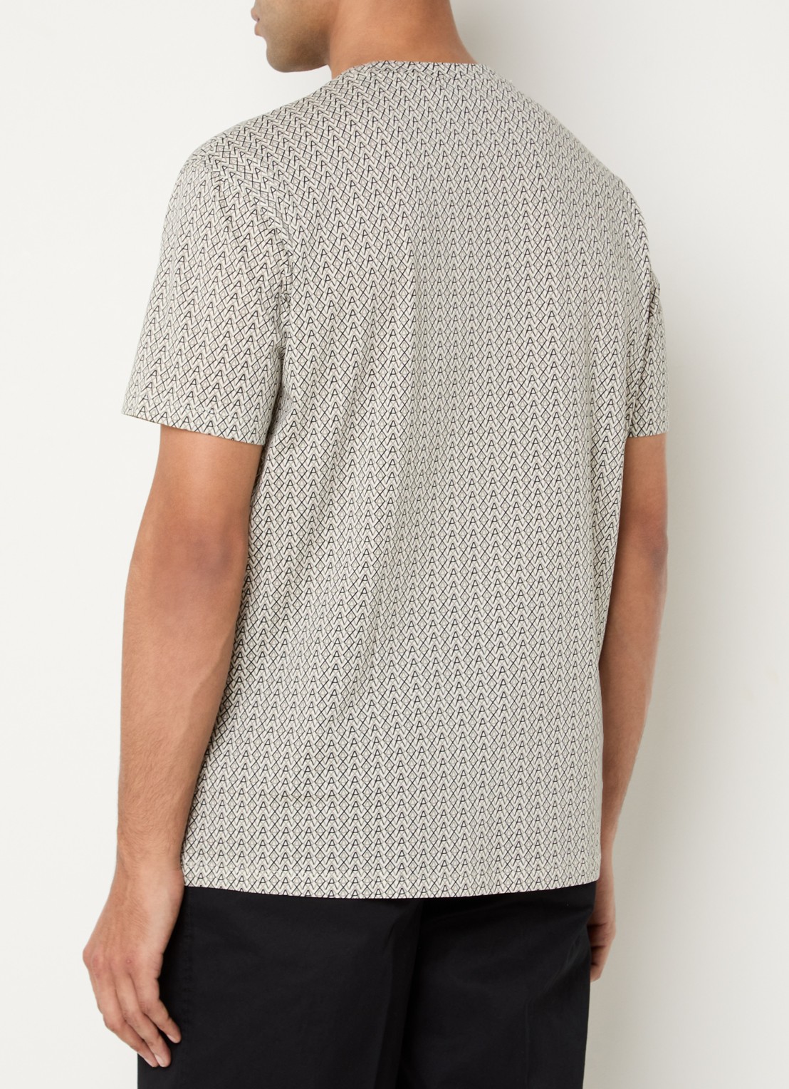 Armani T-shirt met print - achterkant 3 lichtgrijs