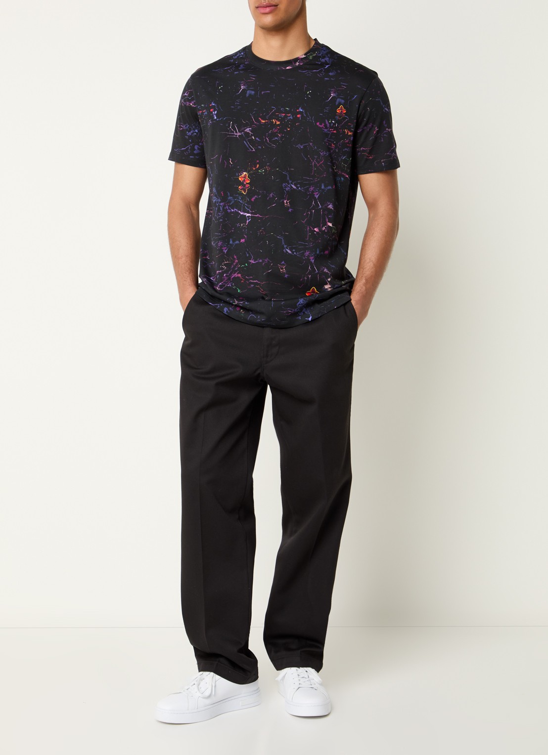 Armani T-shirt met print - voorkant 4 zwart