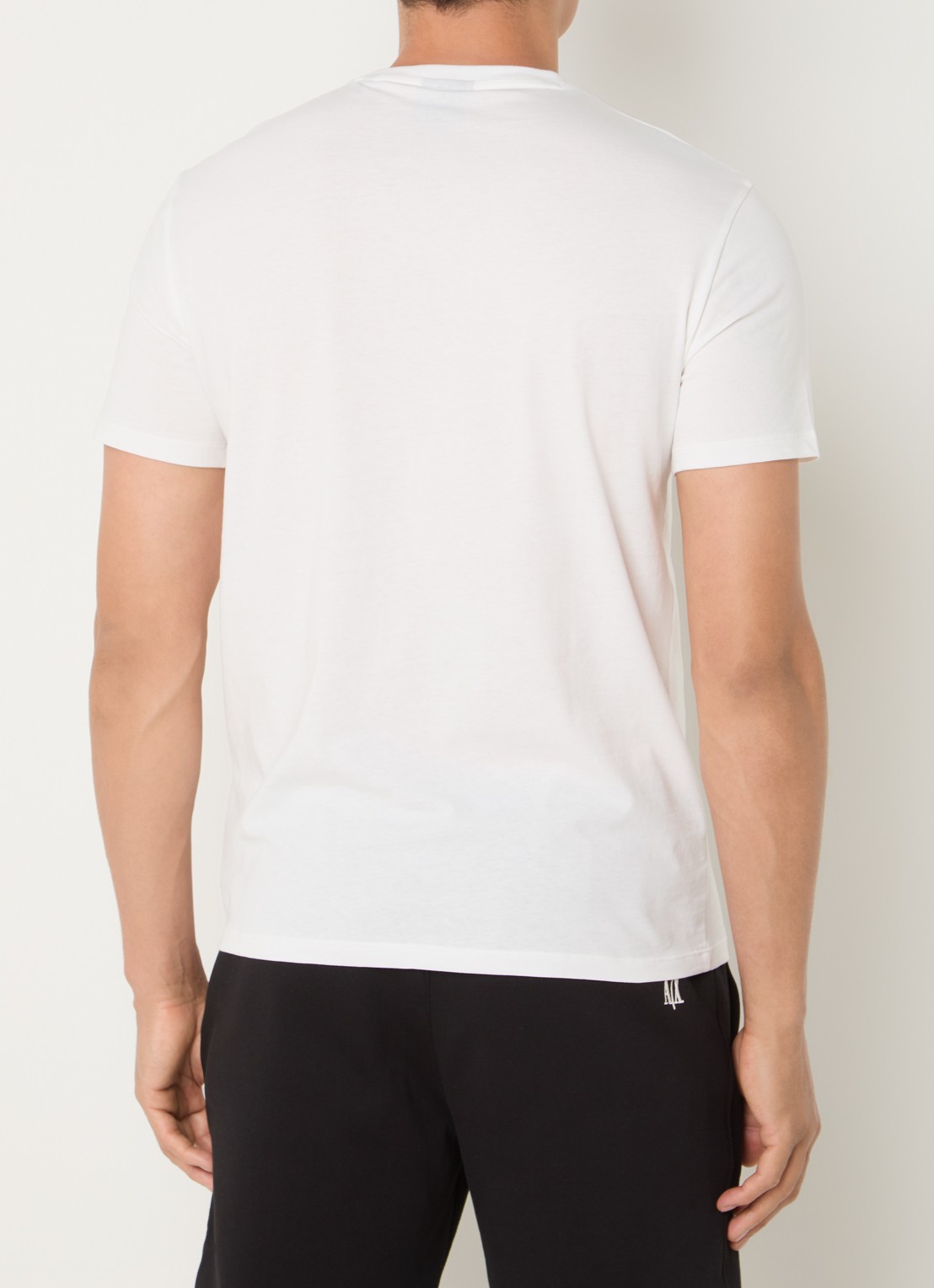 Armani T-shirt met print - achterkant gebroken wit