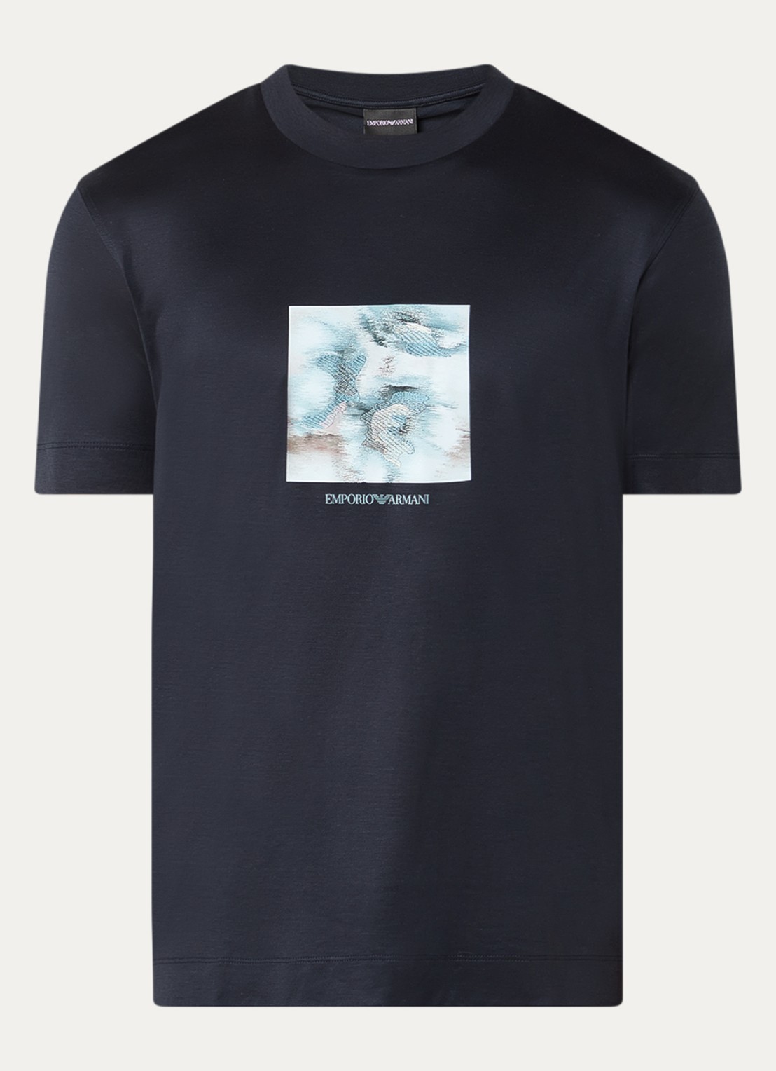 Armani T-shirt met print - voorkant blauw