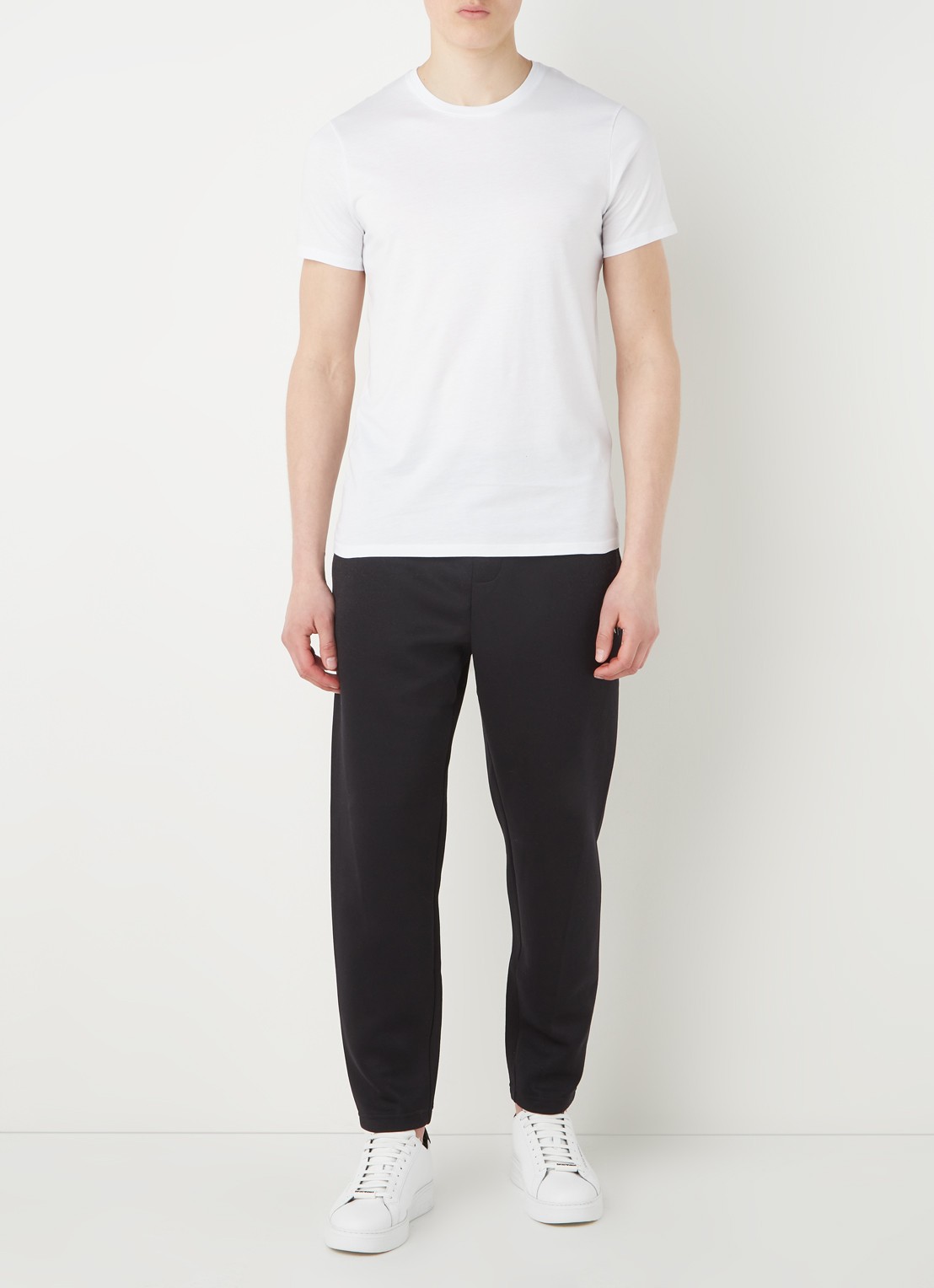 Armani T-shirt met ronde hals - voorkant 3 wit