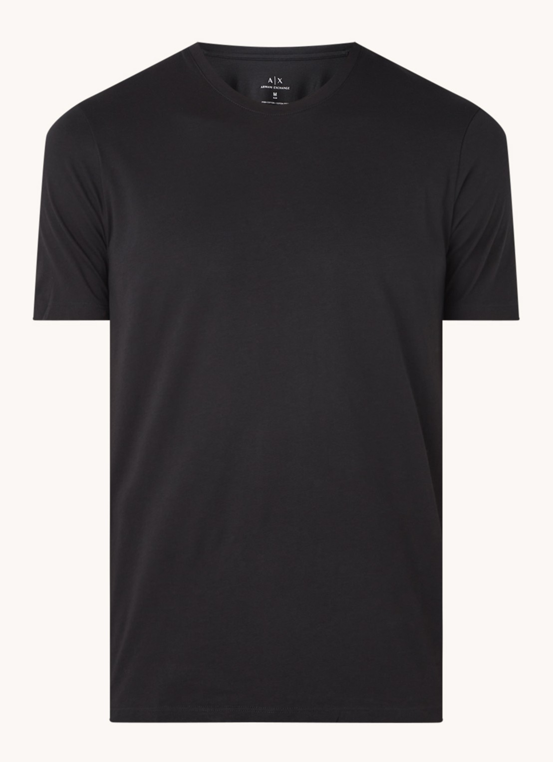 Armani T-shirt met ronde hals - voorkant 2 zwart