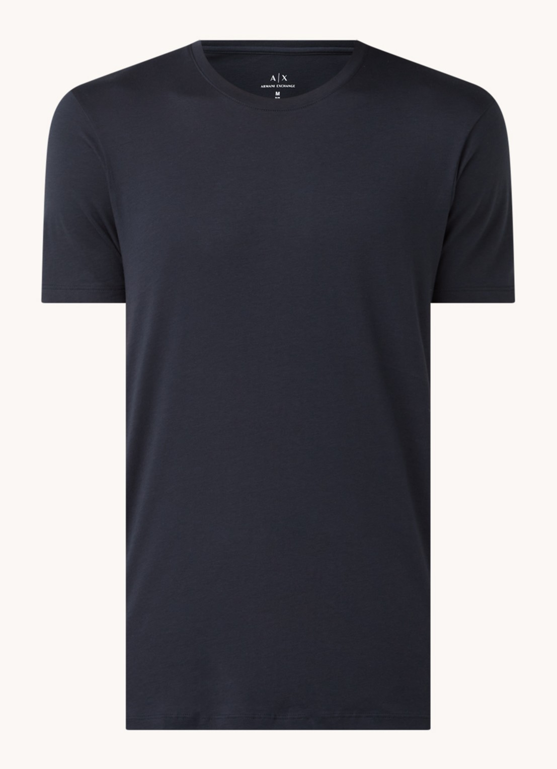 Armani T-shirt met ronde hals - voorkant 2 donkerblauw