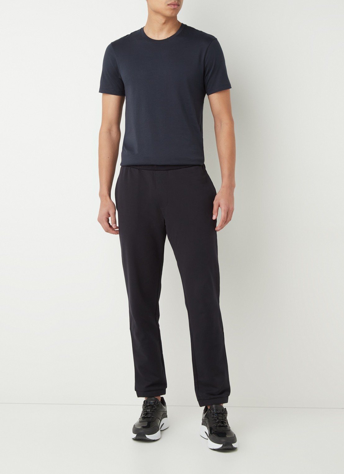 Armani T-shirt met ronde hals - voorkant 3 donkerblauw