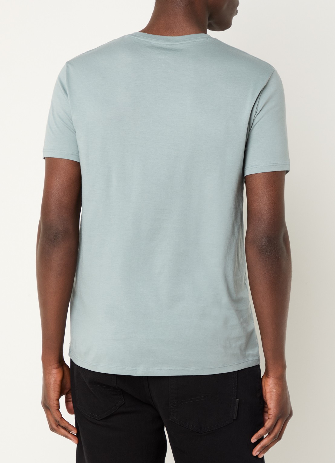 Armani T-shirt met ronde hals - achterkant 4 lichtblauw
