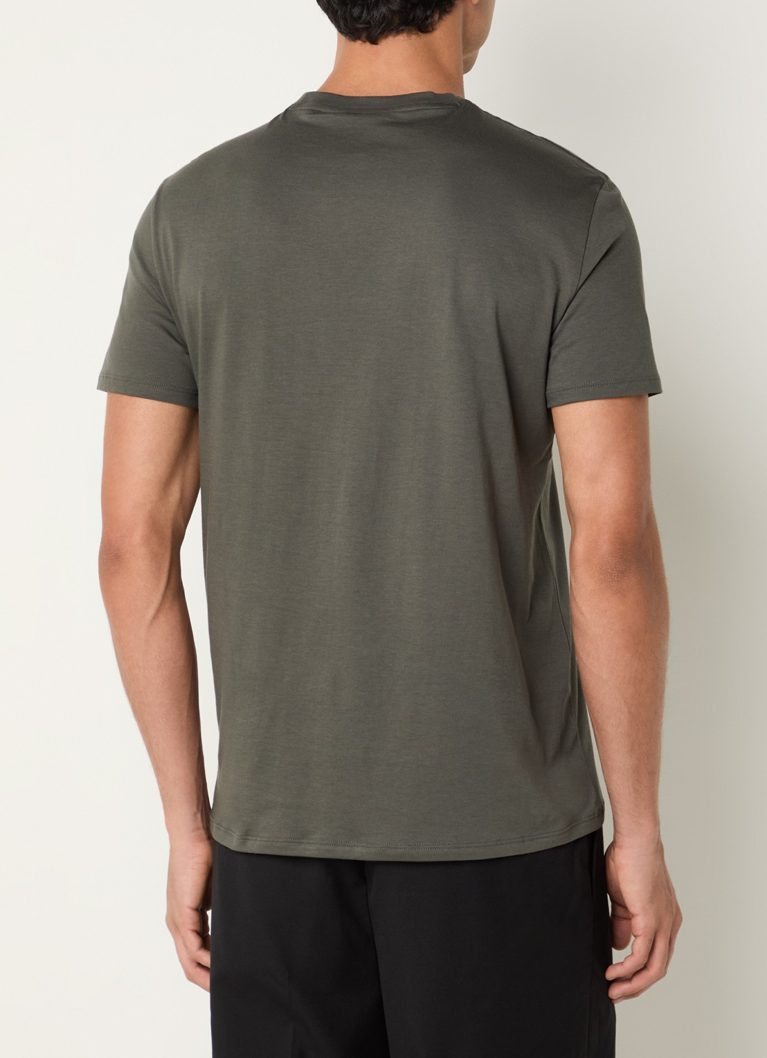 Armani T-shirt met ronde hals - achterkant 3 okergeel
