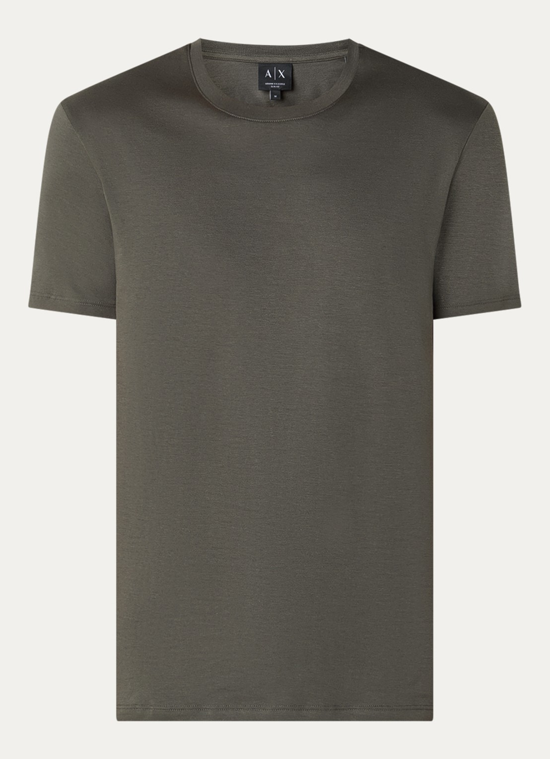 Armani T-shirt met ronde hals - voorkant okergeel