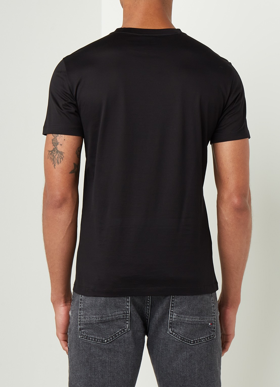 Armani T-shirt met ronde hals - achterkant 4 zwart
