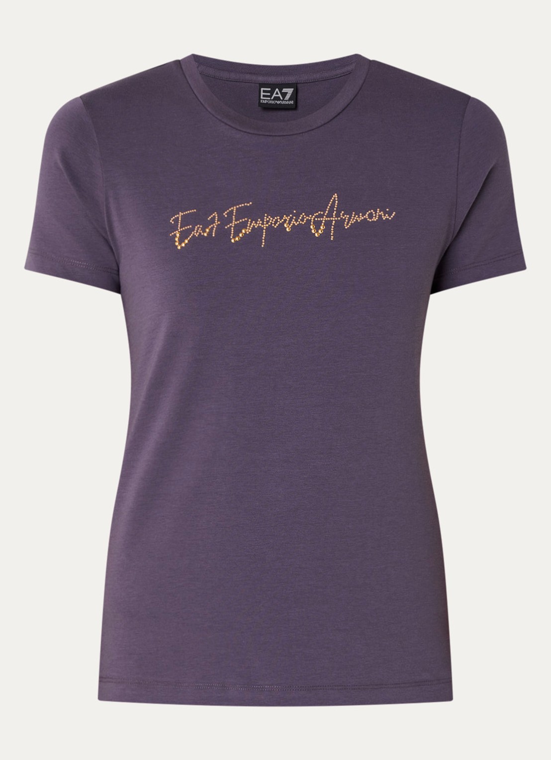 Armani T-shirt met strass - voorkant violet