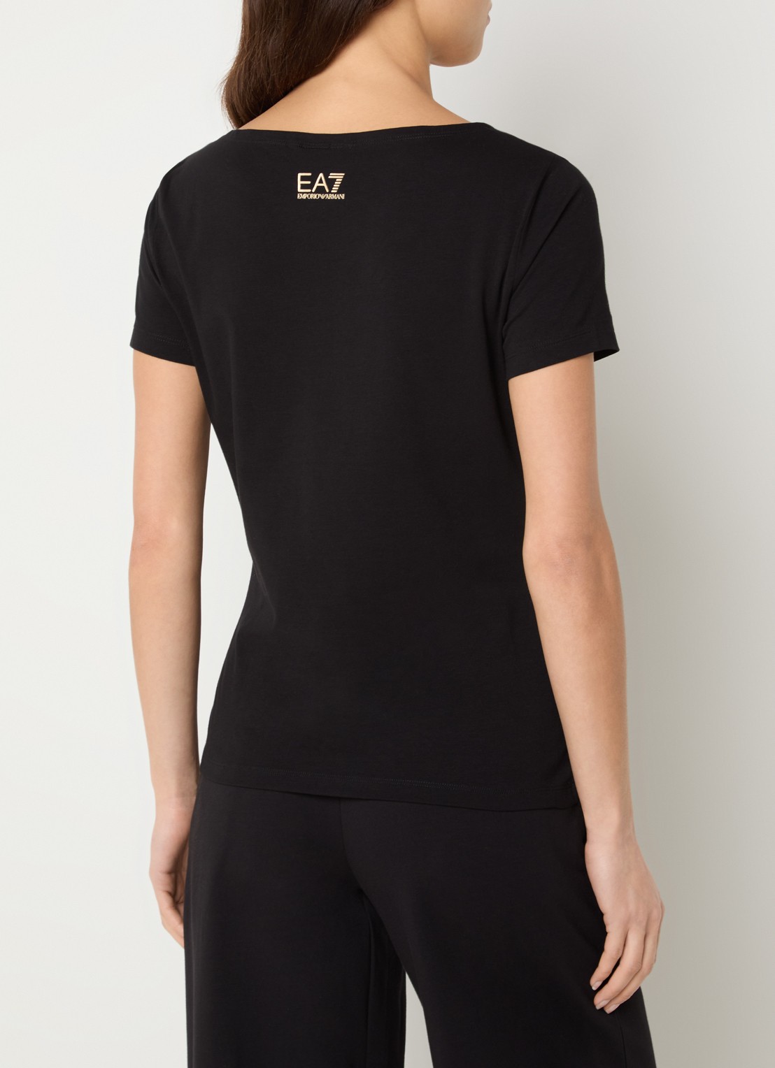 Armani T-shirt met strasslogo - achterkant 2 zwart