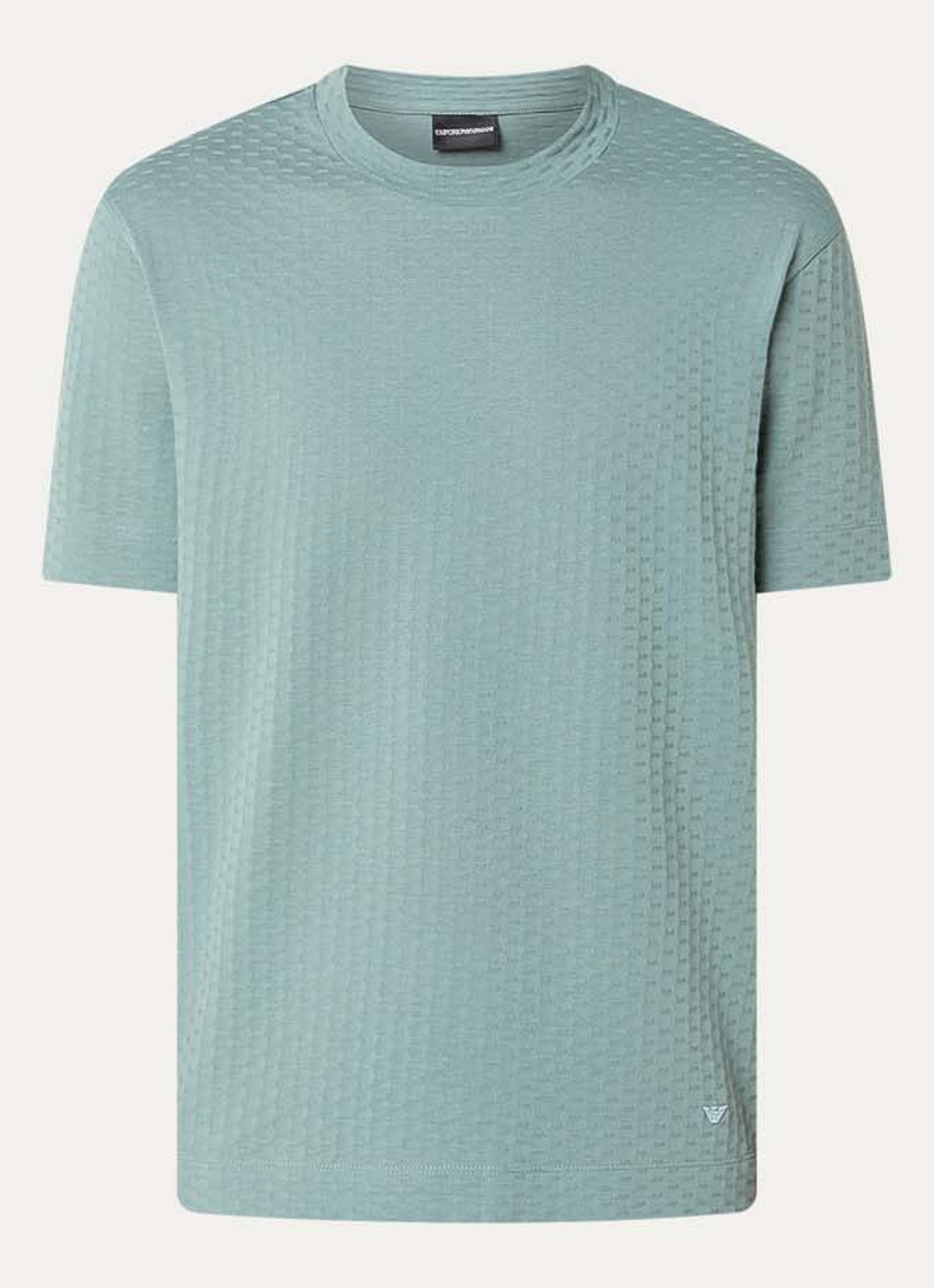 Armani T-shirt met structuur - voorkant 2 mint