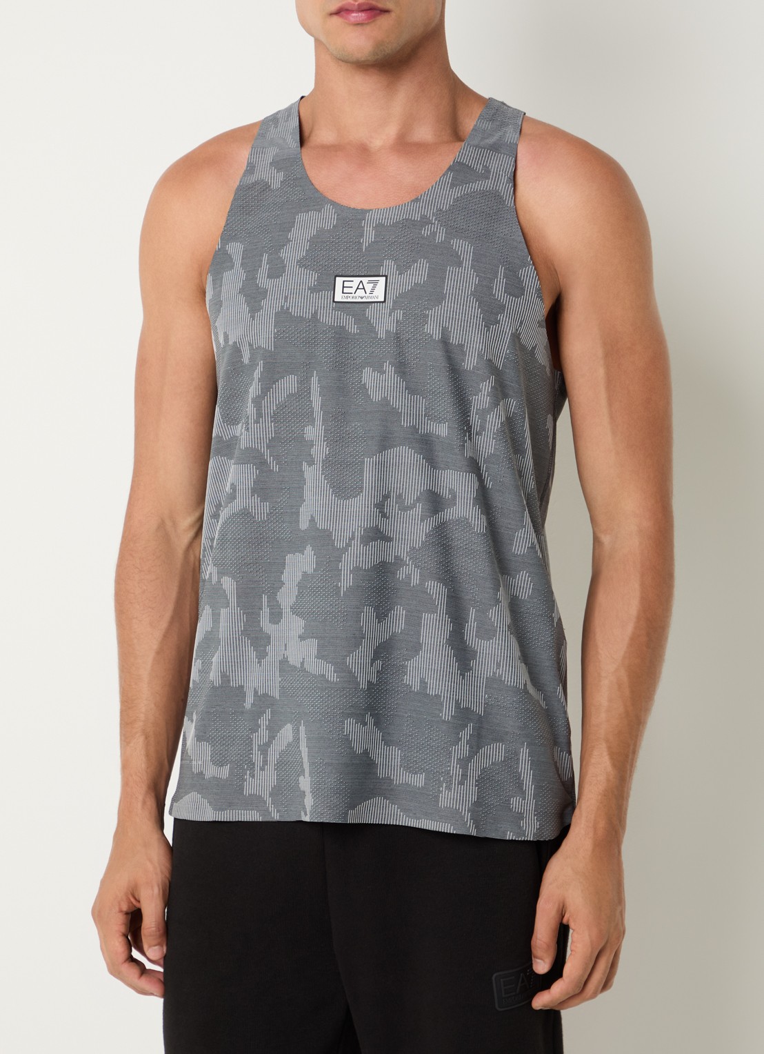 Armani Tanktop met logo en print - detail 4 donkergrijs