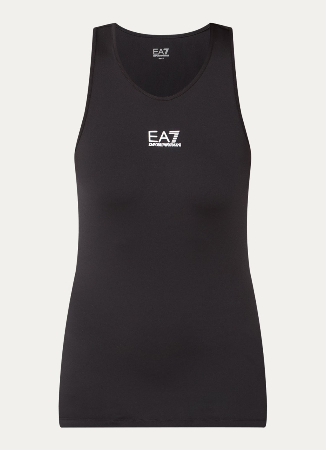 Armani Tanktop met logo  - voorkant zwart