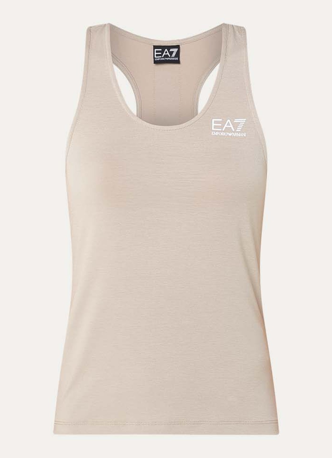 Armani Tanktop met logo - voorkant khaki