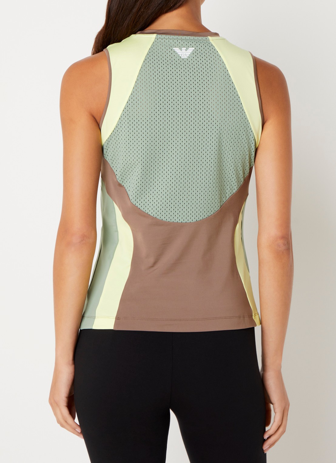 Armani Tanktop met logo - achterkant lichtbruin