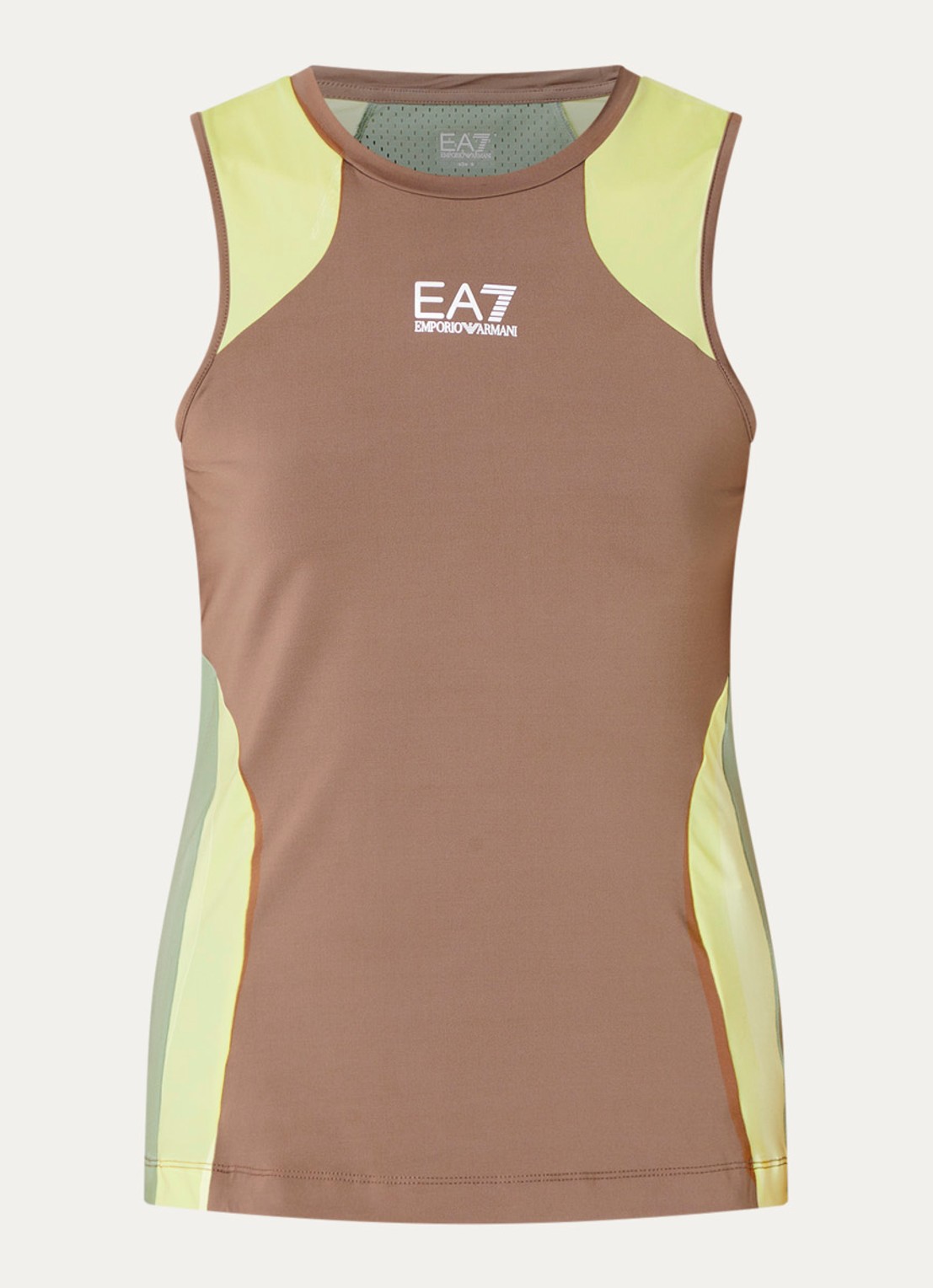 Armani Tanktop met logo - voorkant 3 lichtbruin